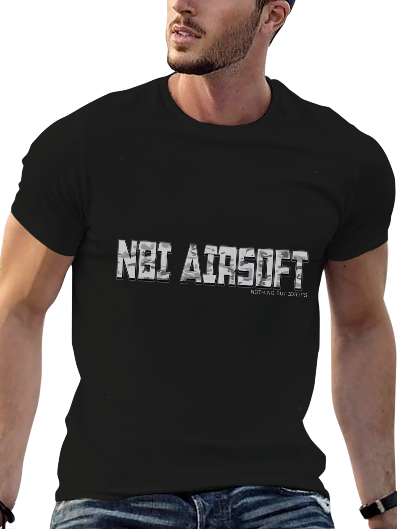 NBI Airsoft Graphic Tee - Black Casual T-Shirt