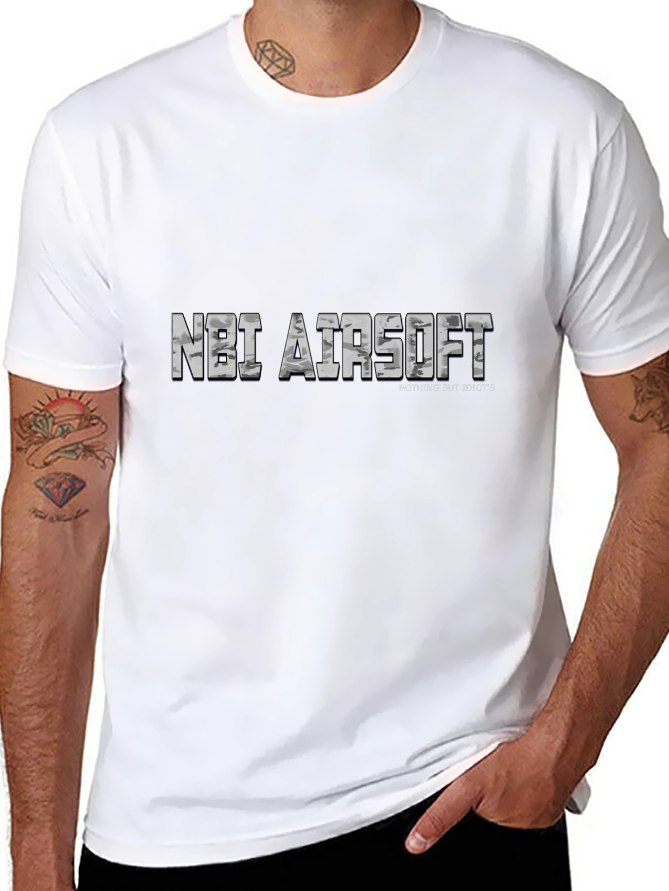 NBI Airsoft Graphic Tee - Black Casual T-Shirt