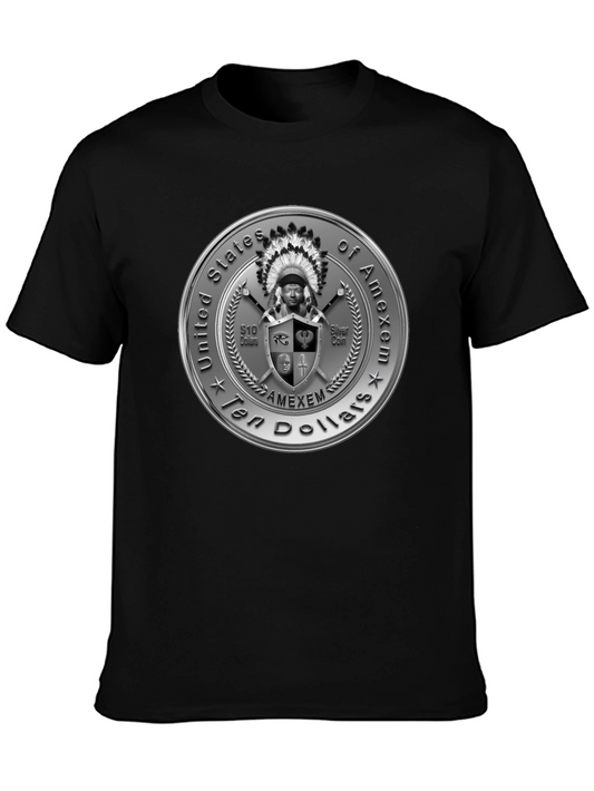 Amexem Coin Black T-Shirt - Ten Dollars