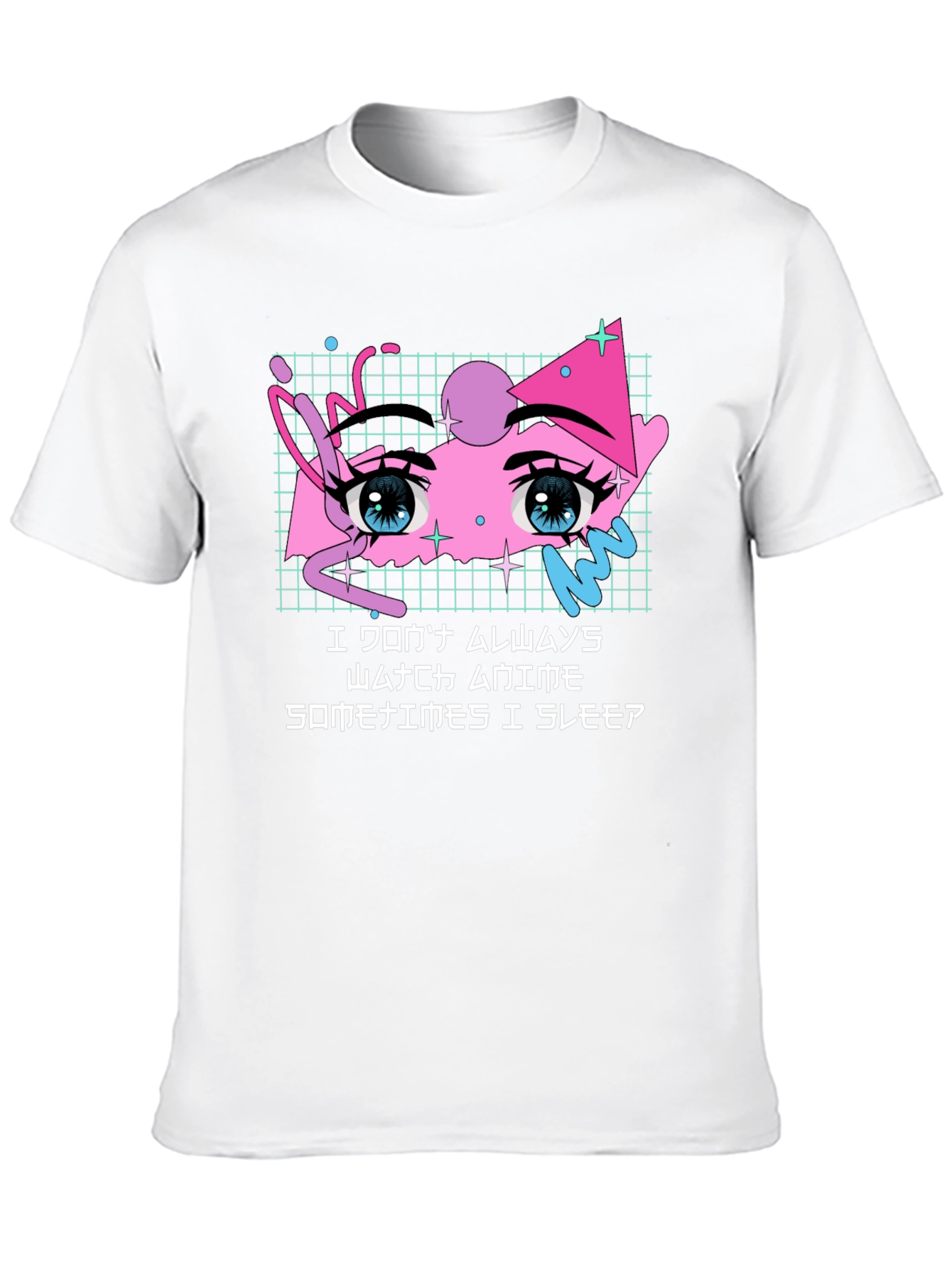 Anime Eyes Aesthetic T-Shirt - Vaporwave Style