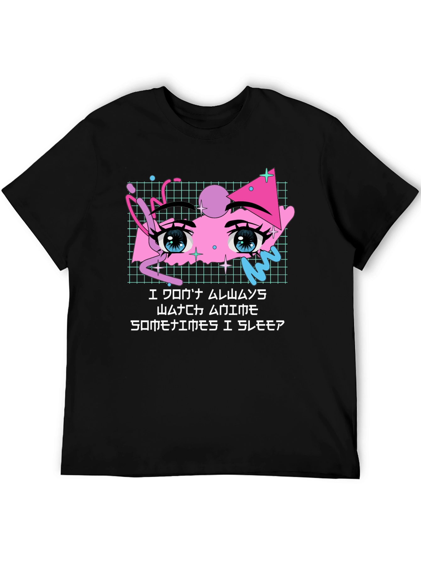 Anime Eyes Aesthetic T-Shirt - Vaporwave Style