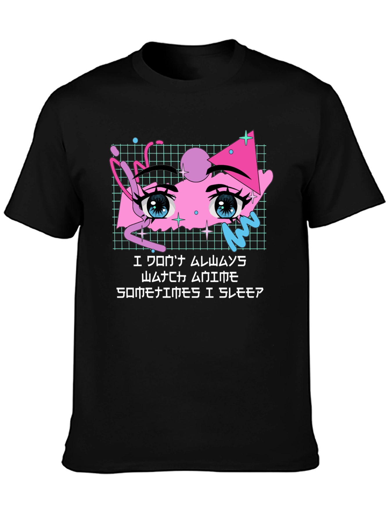 Anime Eyes Aesthetic T-Shirt - Vaporwave Style