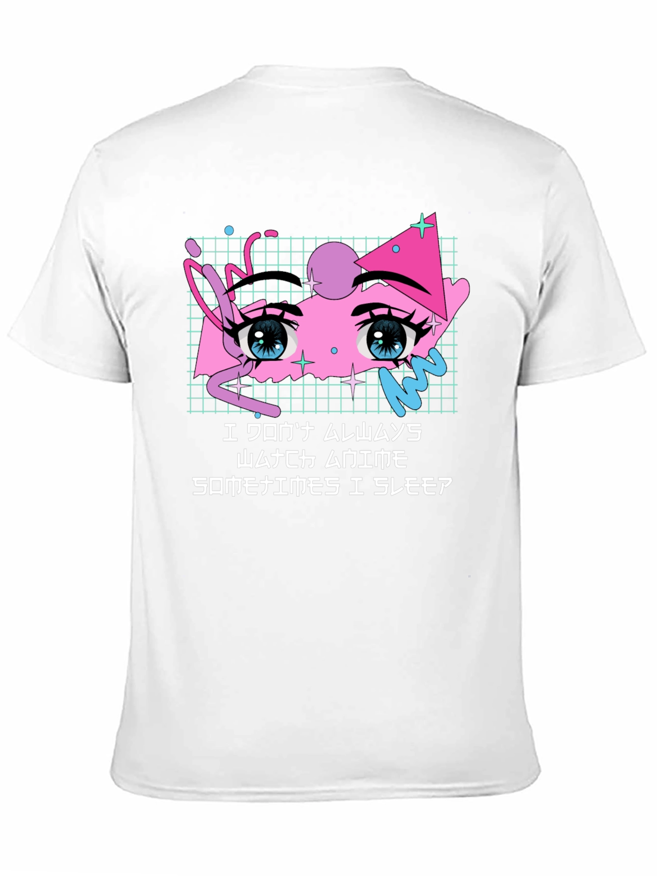 Anime Eyes Aesthetic T-Shirt - Vaporwave Style