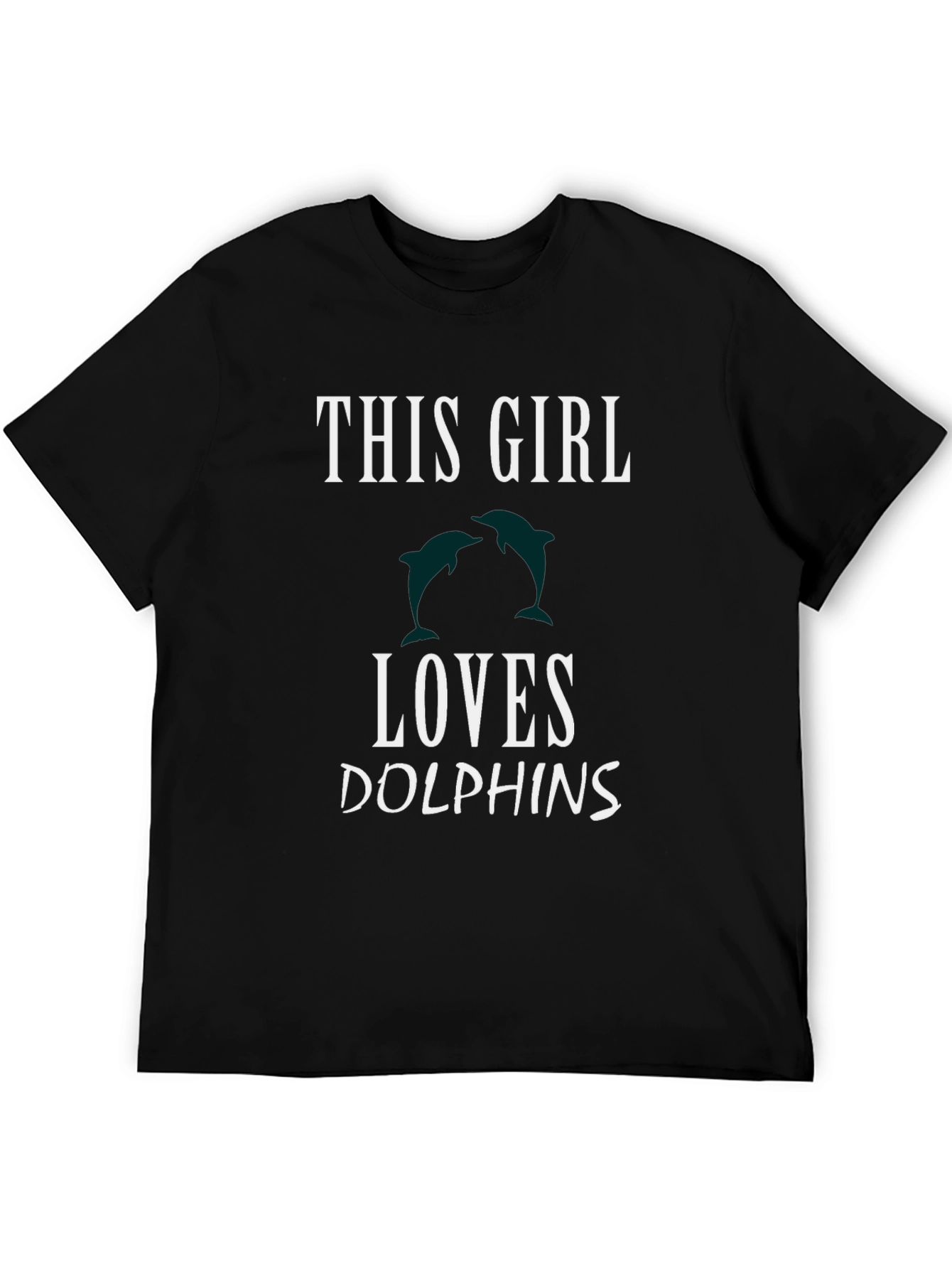 This Girl Loves Dolphins Graphic T-Shirt