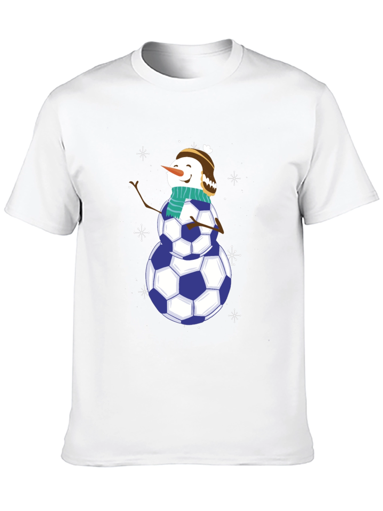 Soccer Snowman Graphic Tee - Black
