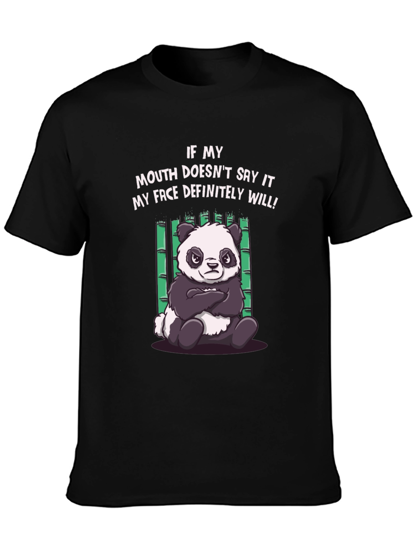 Grumpy Panda T-Shirt - Funny Graphic Tee