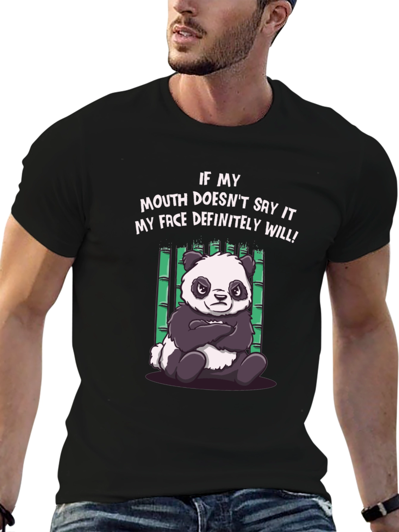 Grumpy Panda T-Shirt - Funny Graphic Tee