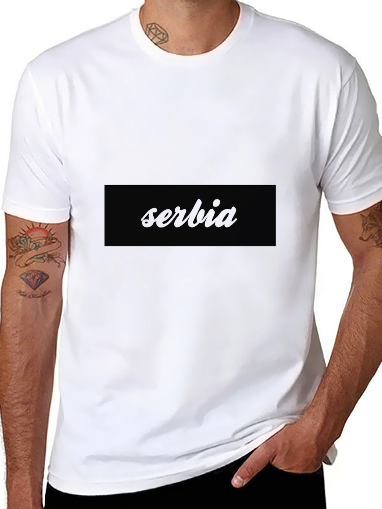 Serbia Graphic Tee - Classic Black T-Shirt