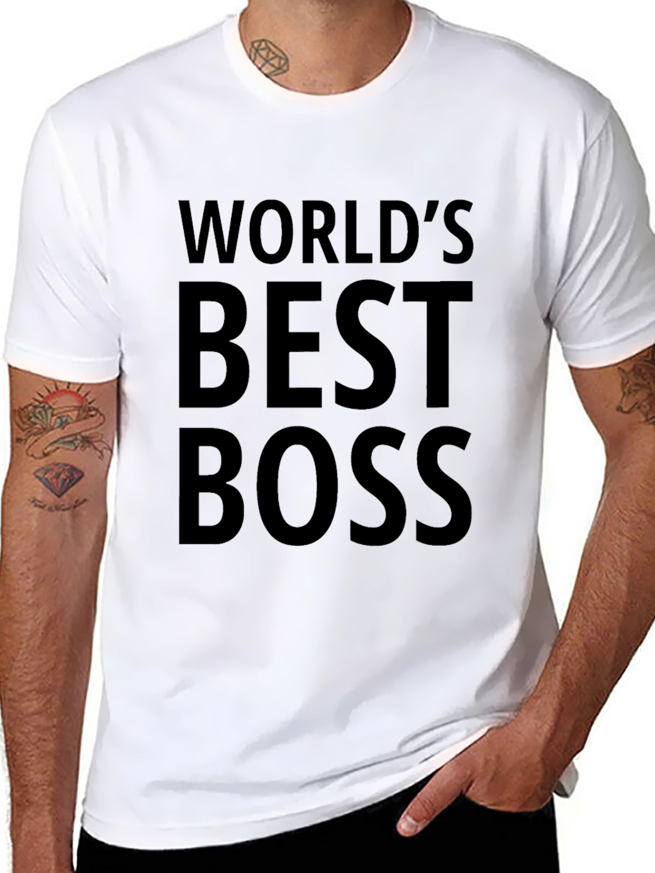 Worlds Best Boss Graphic Tee - Black