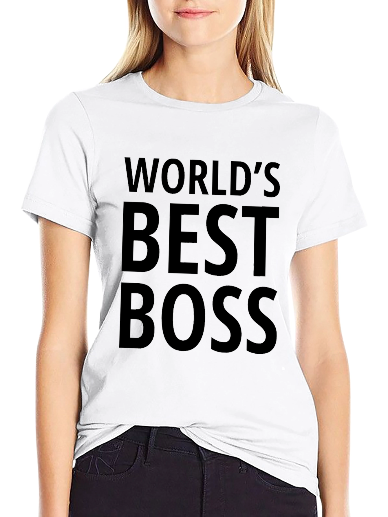 Worlds Best Boss Graphic Tee - Black
