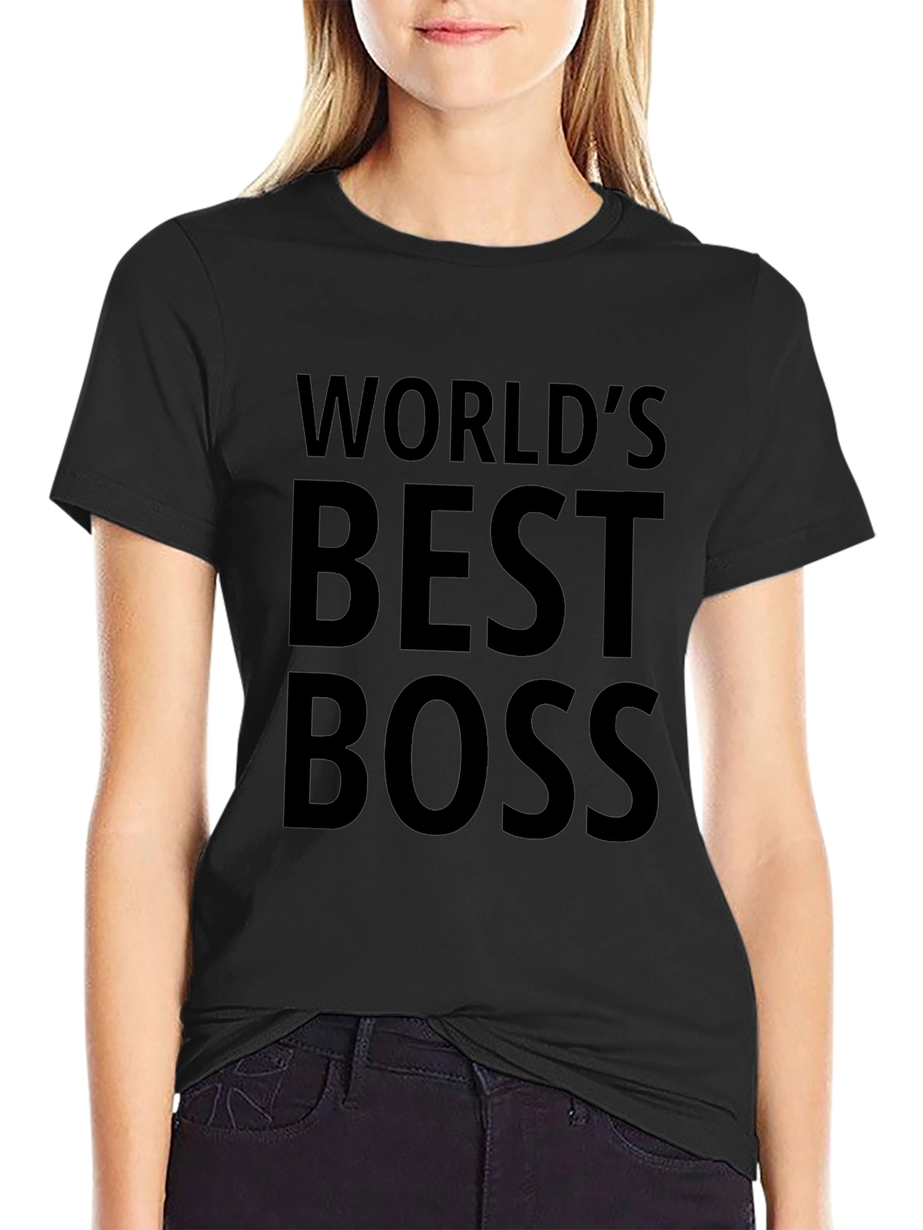 Worlds Best Boss Graphic Tee - Black