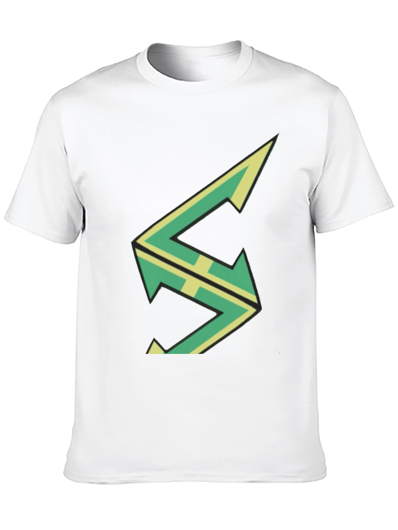 Modern Graphic Tee - Geometric Logo Black Cotton Shirt
