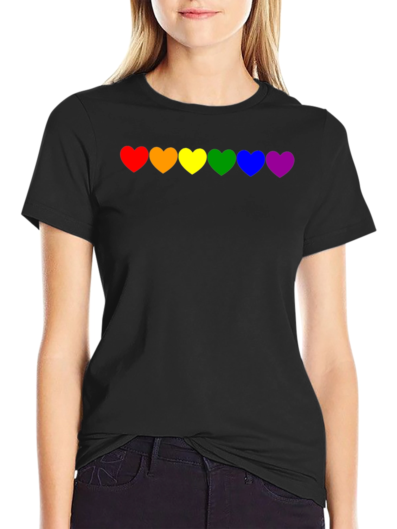 Pride Heart T-Shirt - Rainbow LGBTQ Love