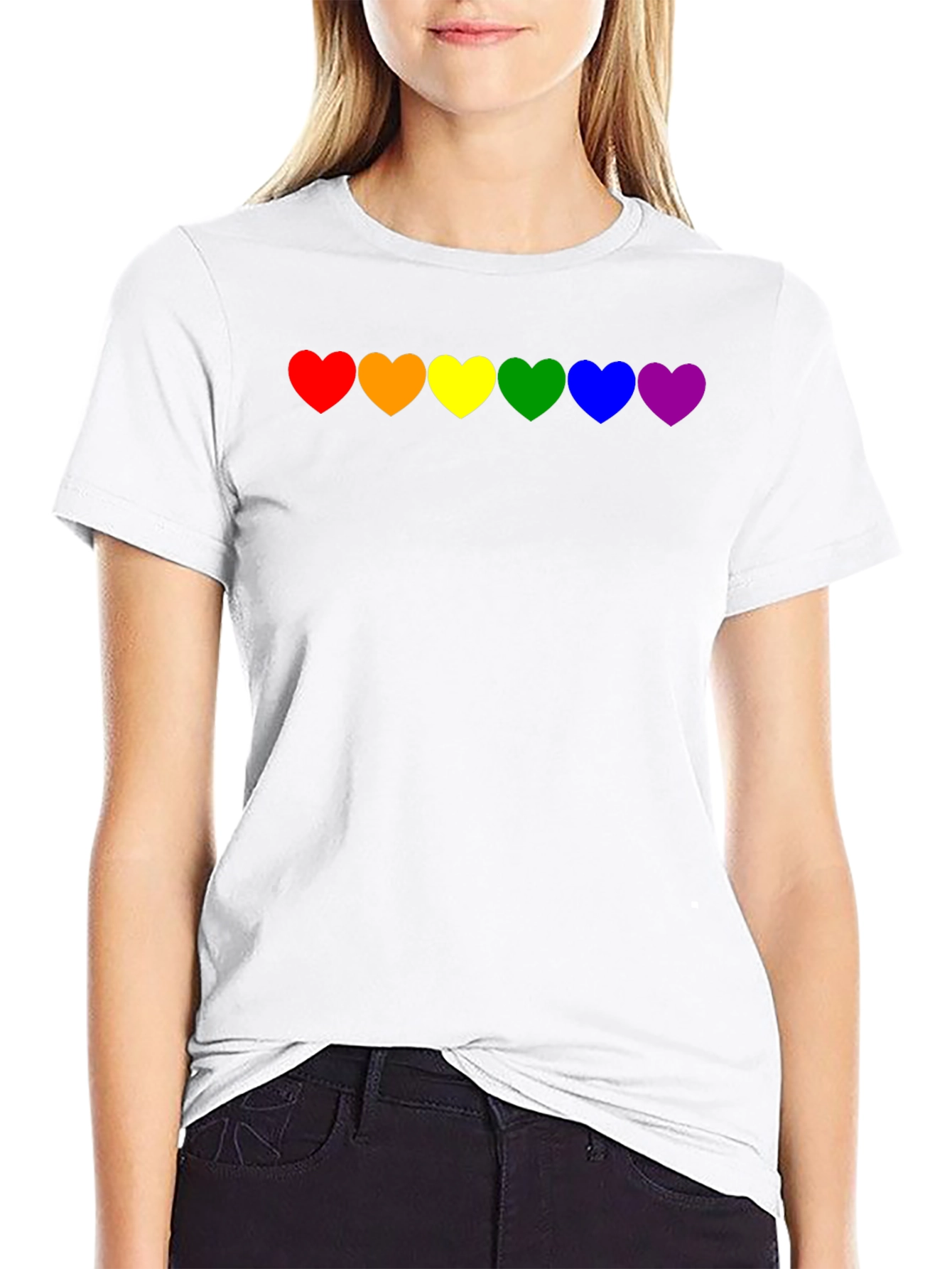 Pride Heart T-Shirt - Rainbow LGBTQ Love