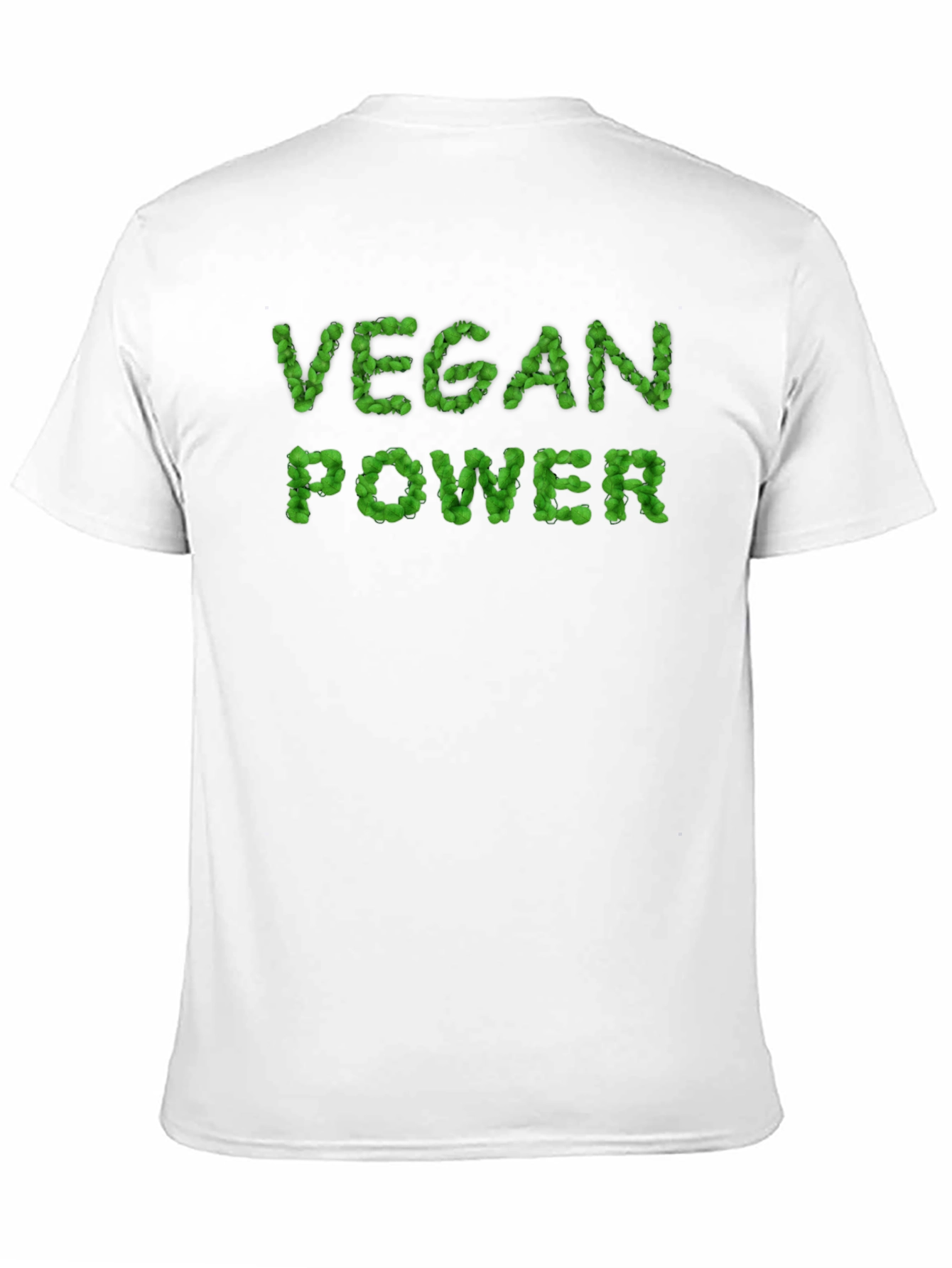 Vegan Power Leaf Lettering Graphic Tee