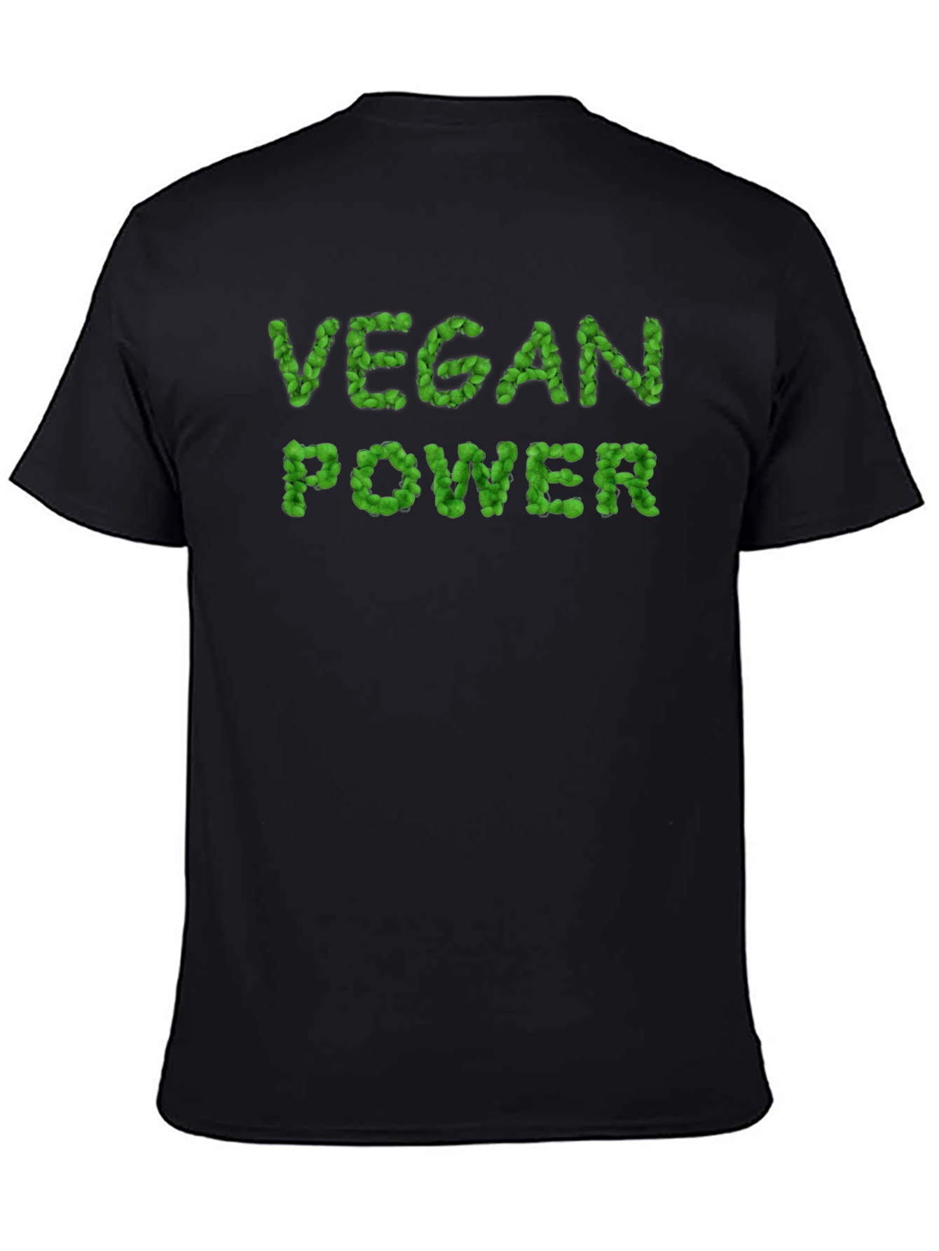 Vegan Power Leaf Lettering Graphic Tee