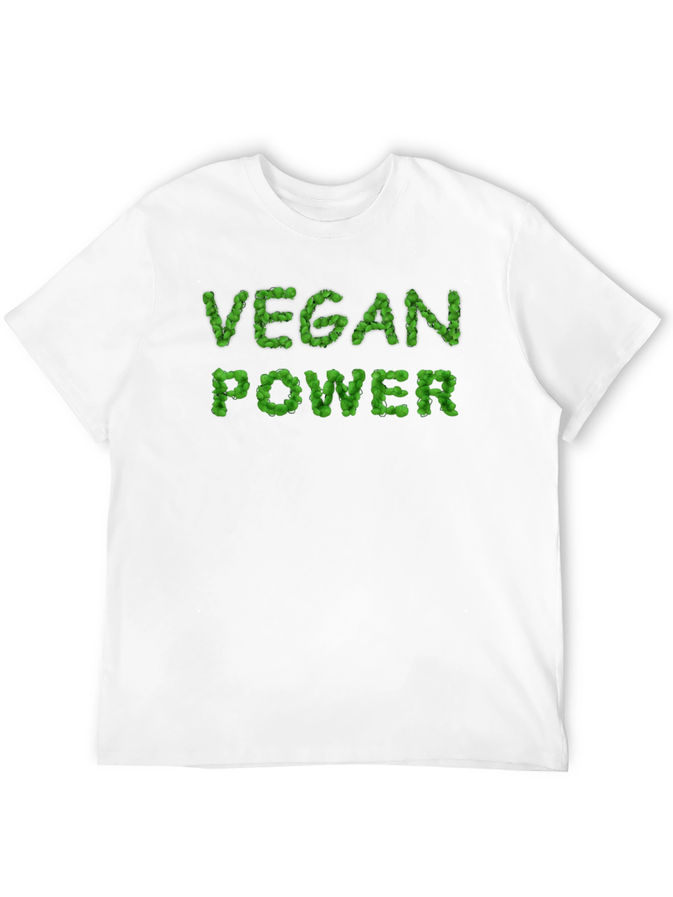 Vegan Power Leaf Lettering Graphic Tee