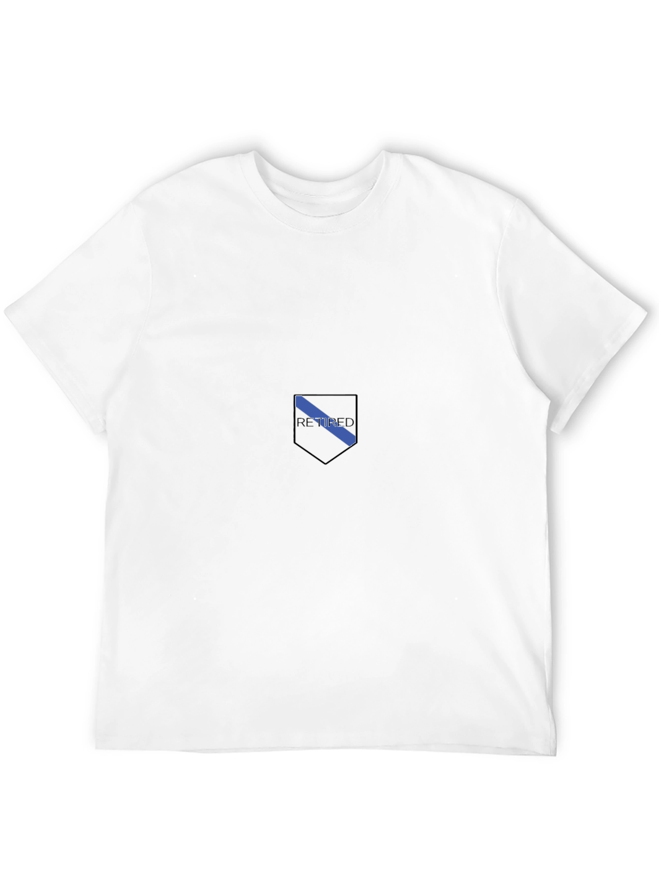 Retired Police Thin Blue Line Graphic T-Shirt