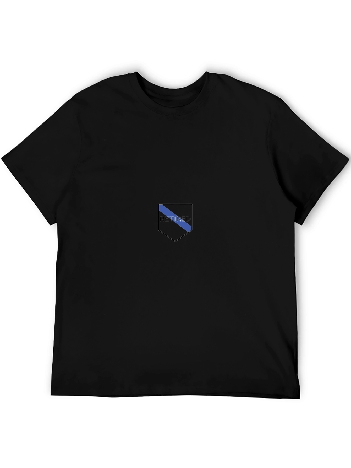 Retired Police Thin Blue Line Graphic T-Shirt