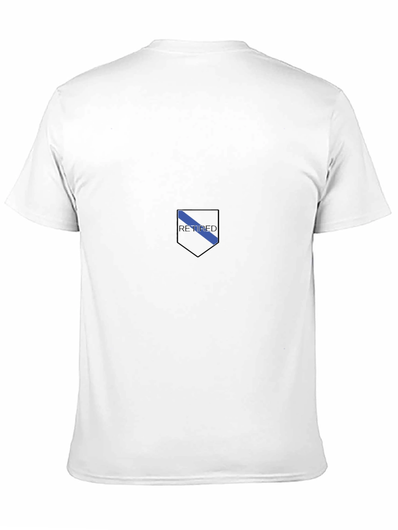Retired Police Thin Blue Line Graphic T-Shirt