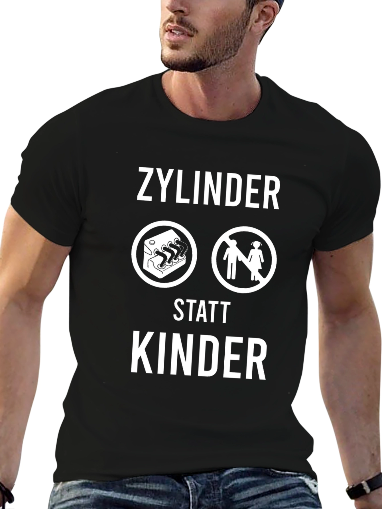 Zylinder Statt Kinder T-Shirt