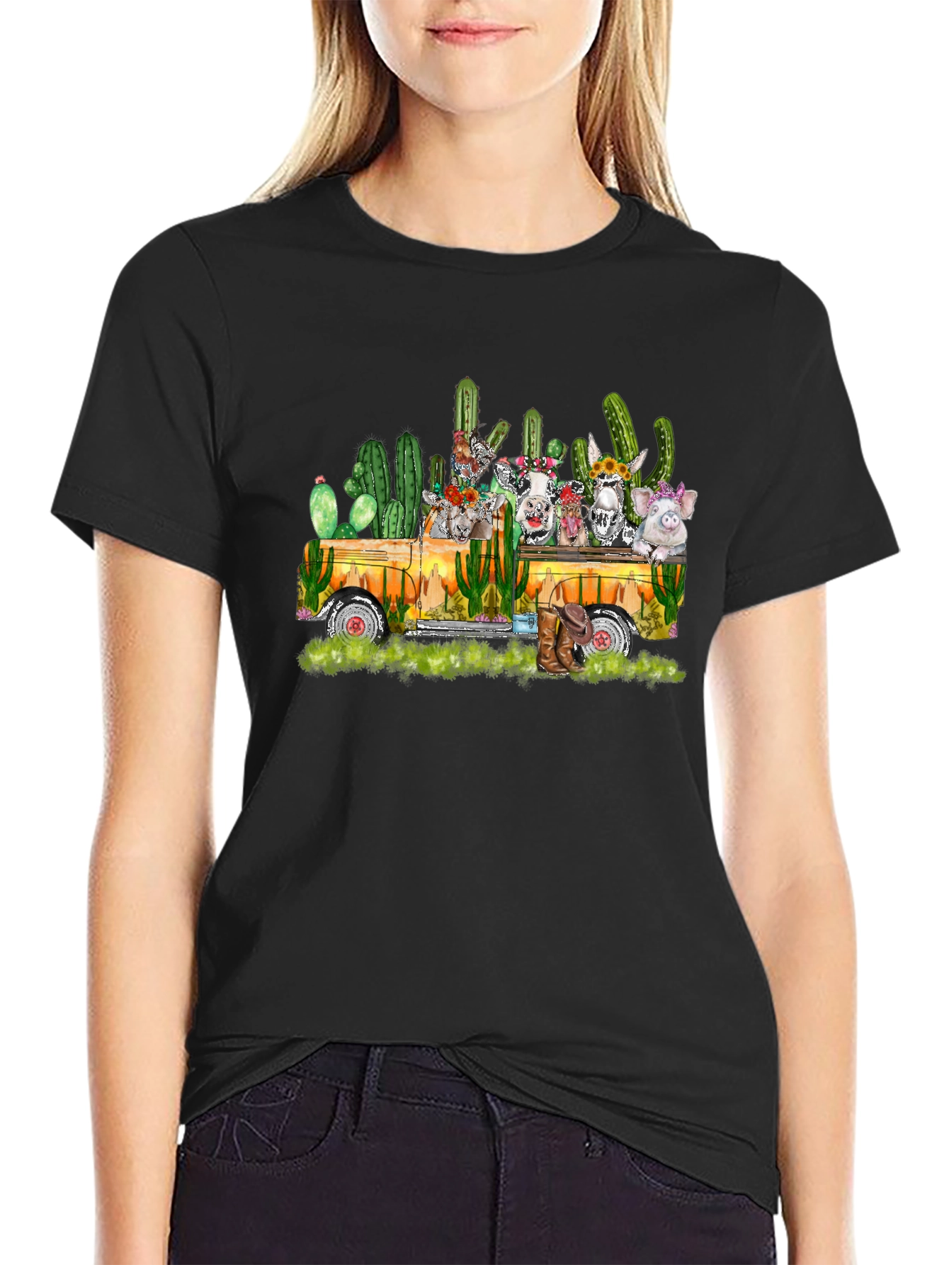 Truckload of Farm Animals Tee