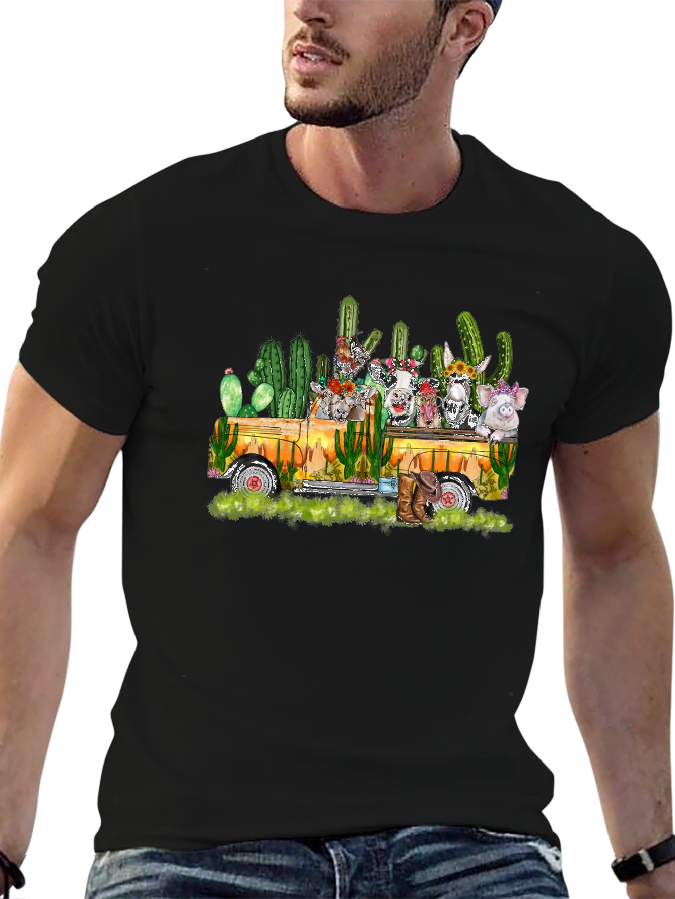 Truckload of Farm Animals Tee