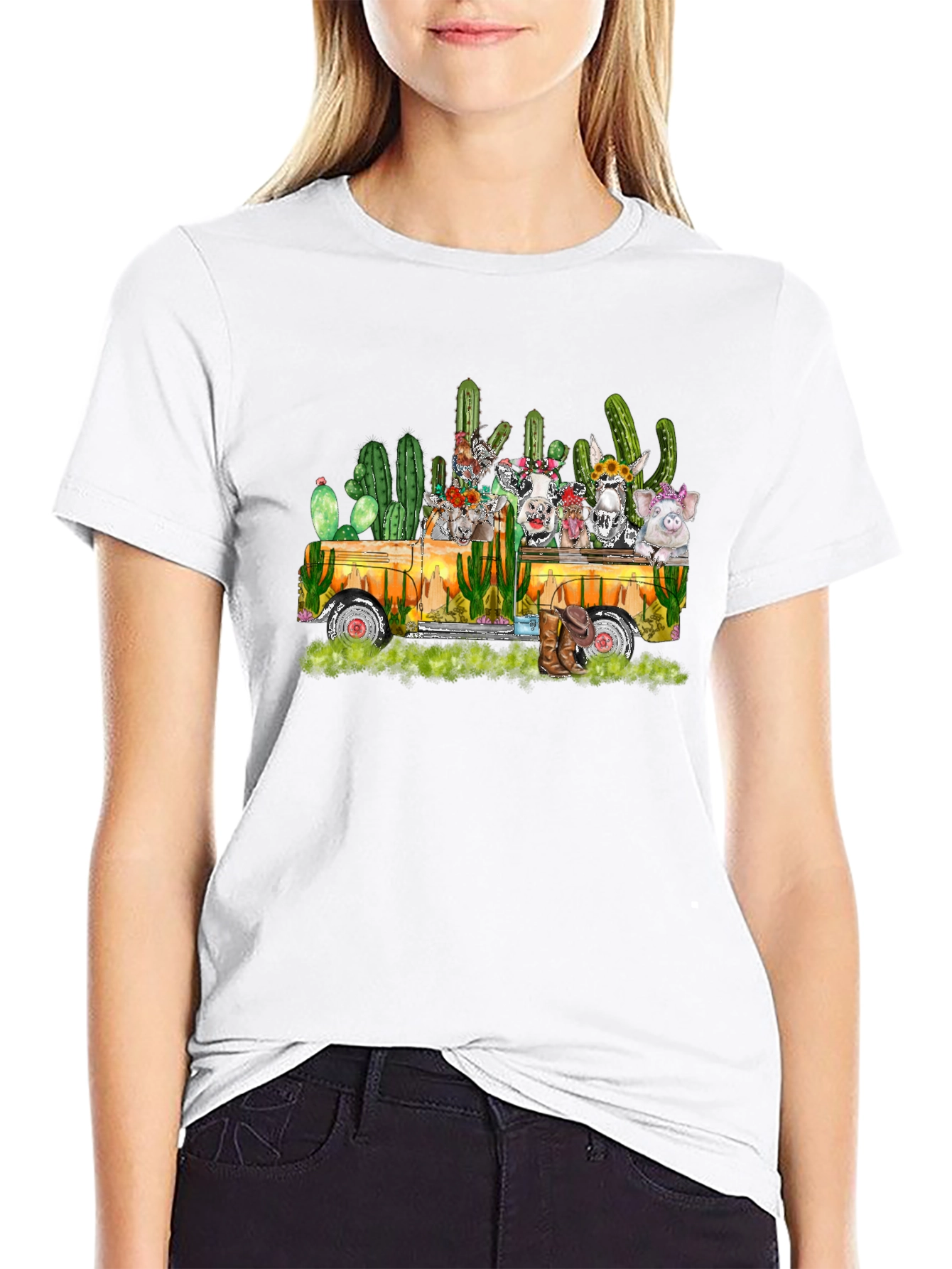 Truckload of Farm Animals Tee