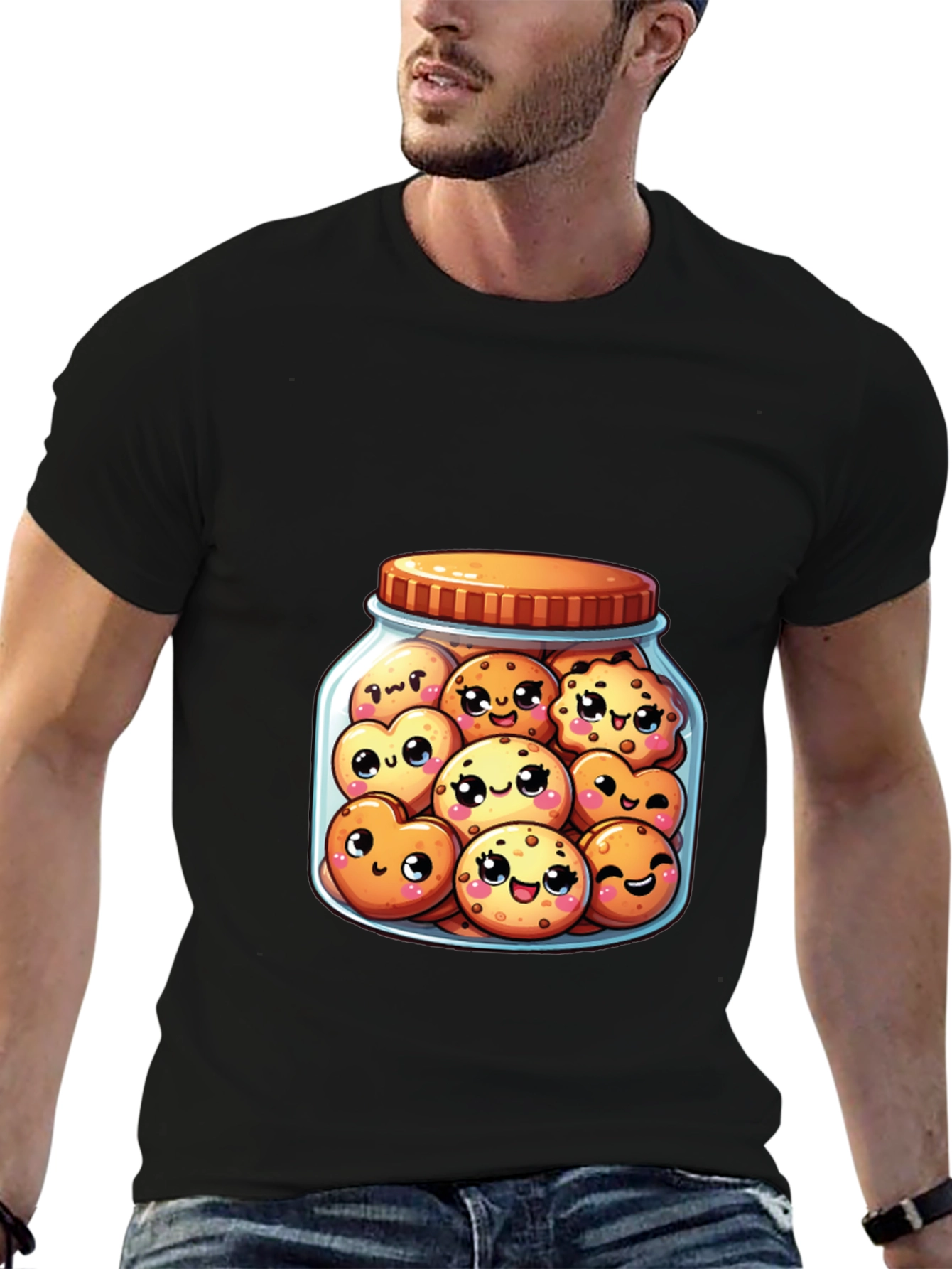 Kawaii Cookies in Jar T-Shirt - Cute Foodie Tee