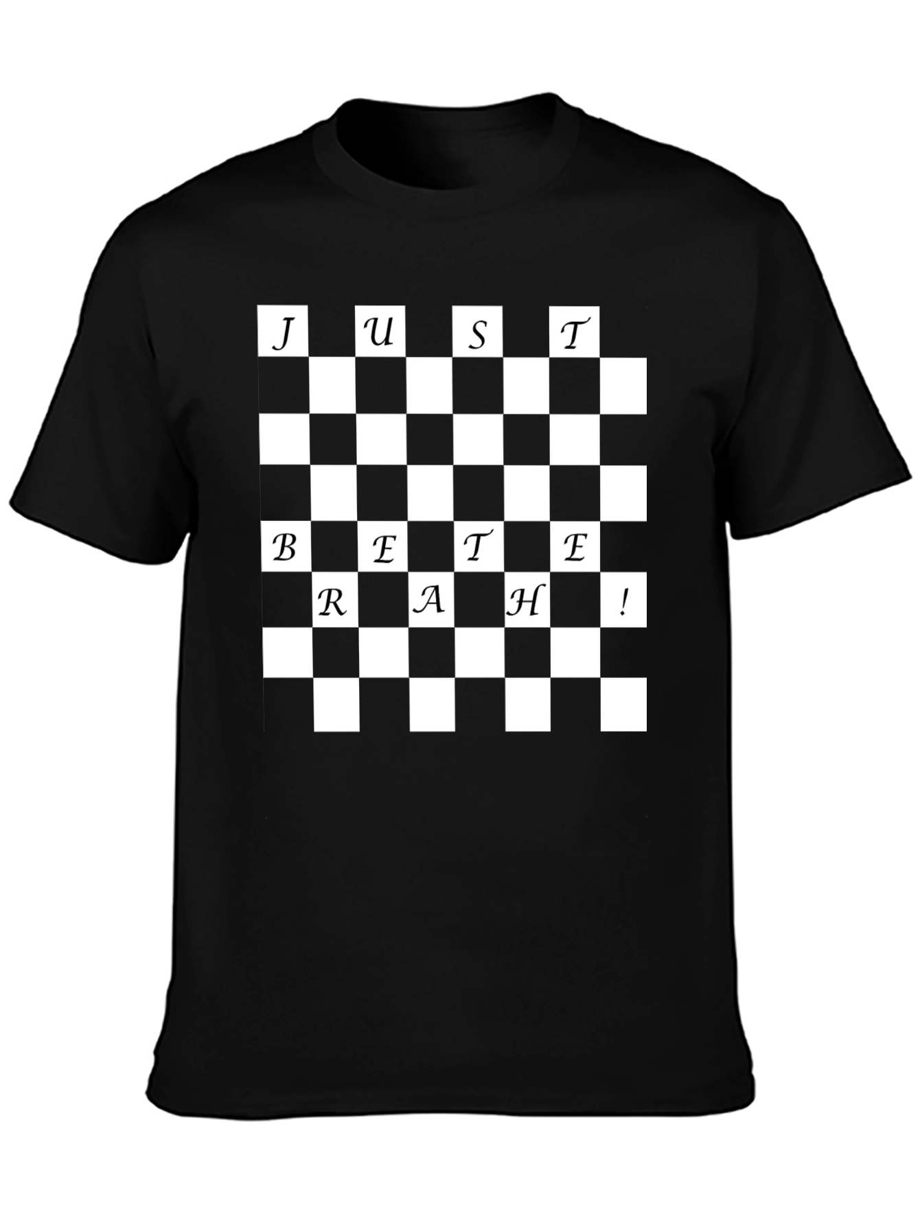 Just Breathe Checkerboard T-Shirt