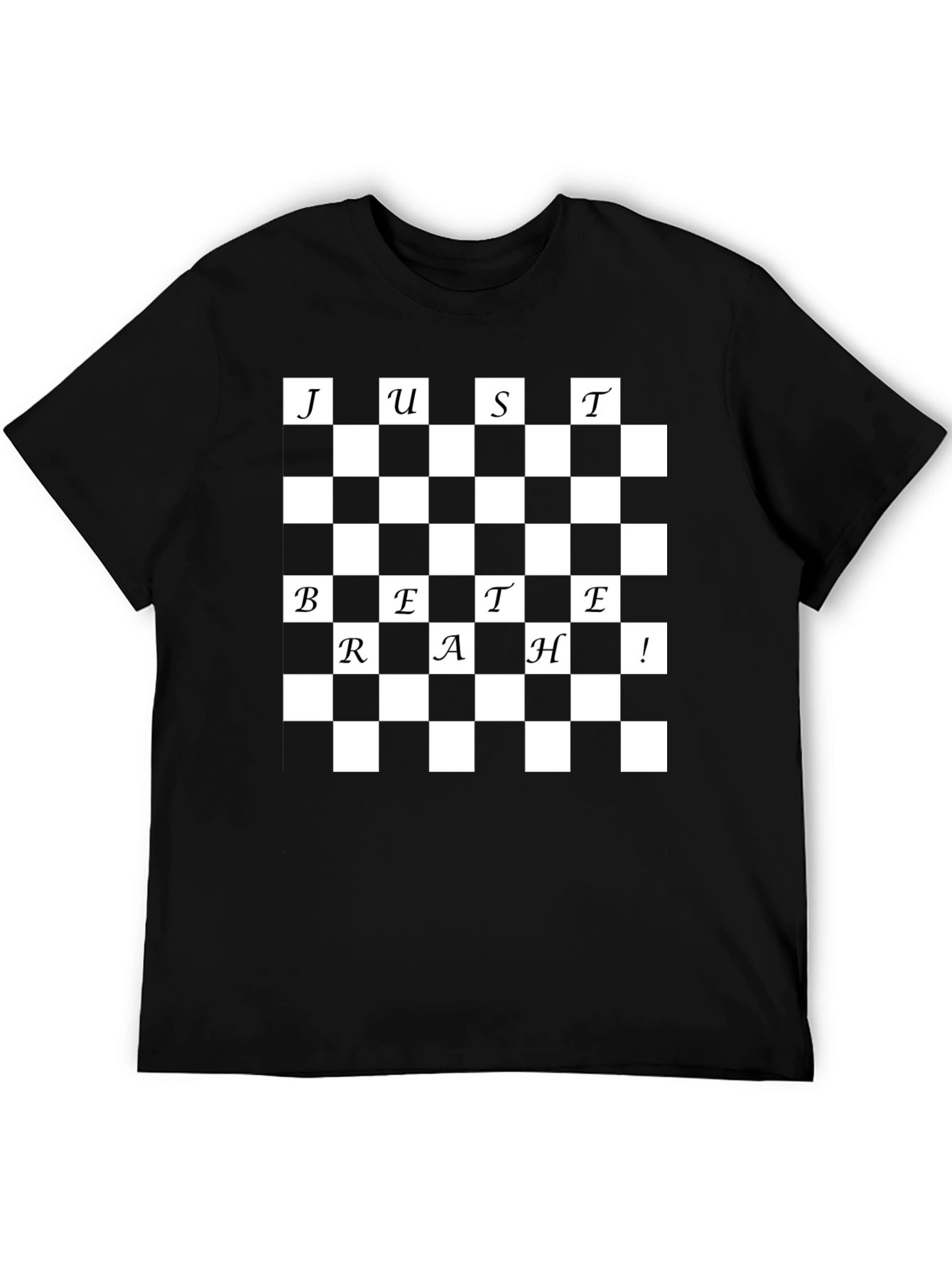 Just Breathe Checkerboard T-Shirt