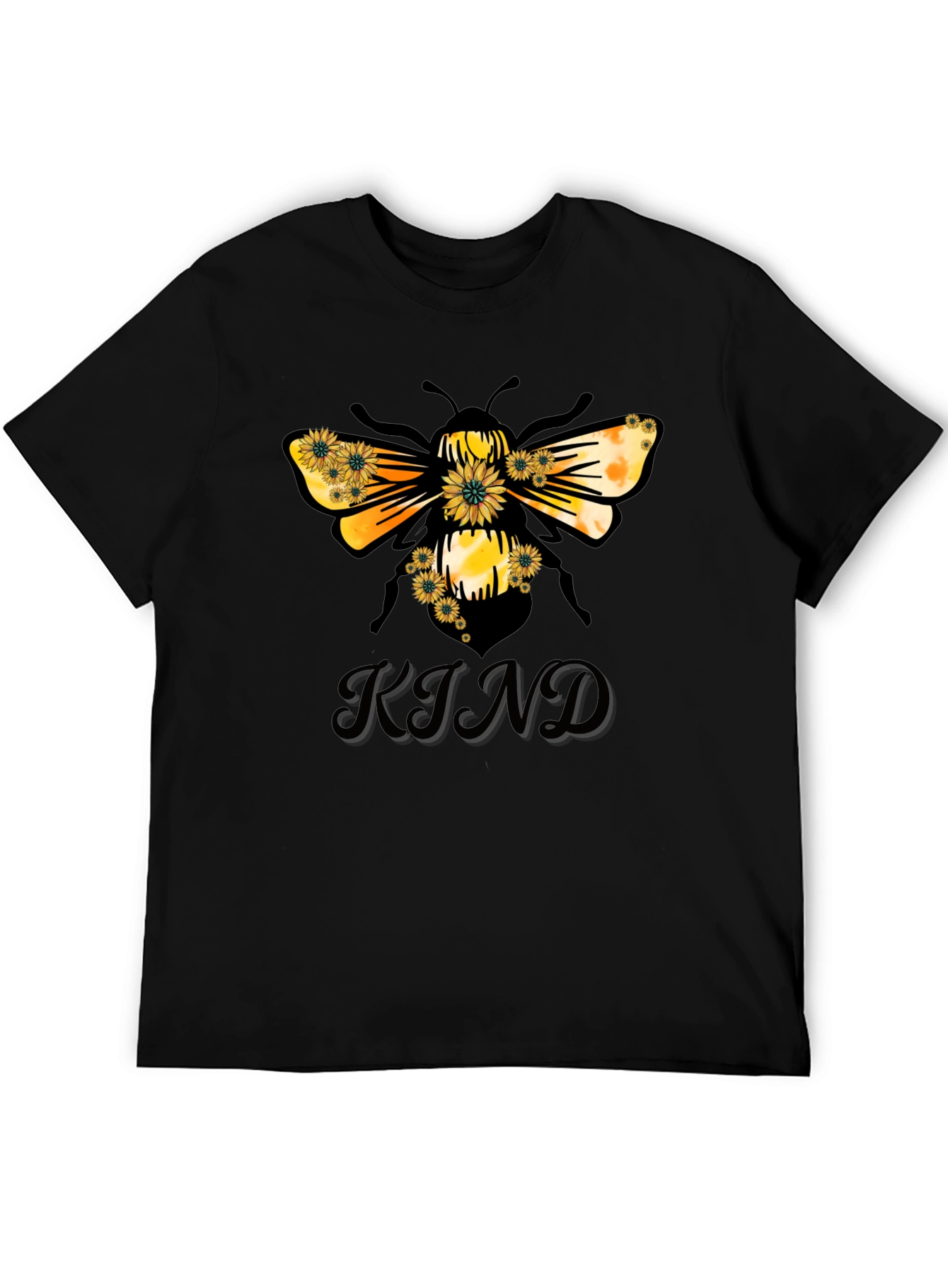 Kind Bee Graphic Tee - Black Casual T-Shirt