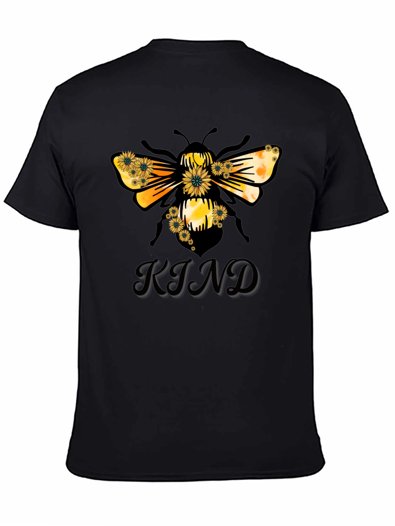Kind Bee Graphic Tee - Black Casual T-Shirt