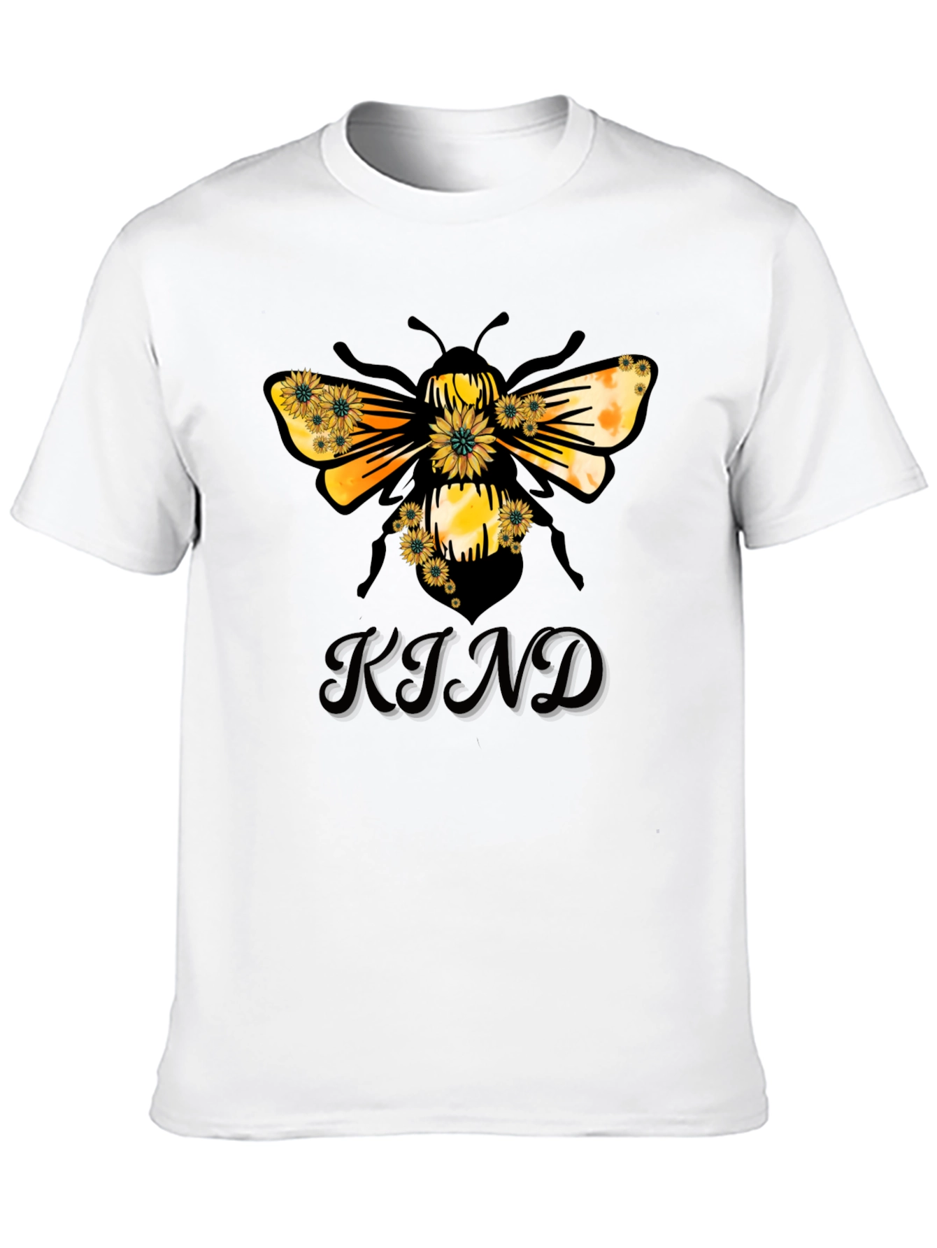 Kind Bee Graphic Tee - Black Casual T-Shirt
