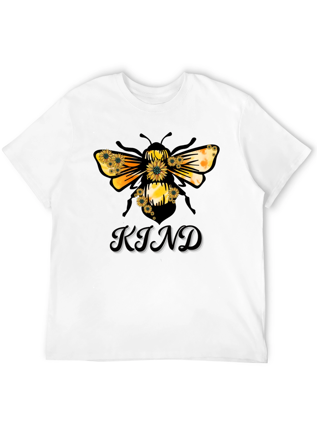 Kind Bee Graphic Tee - Black Casual T-Shirt