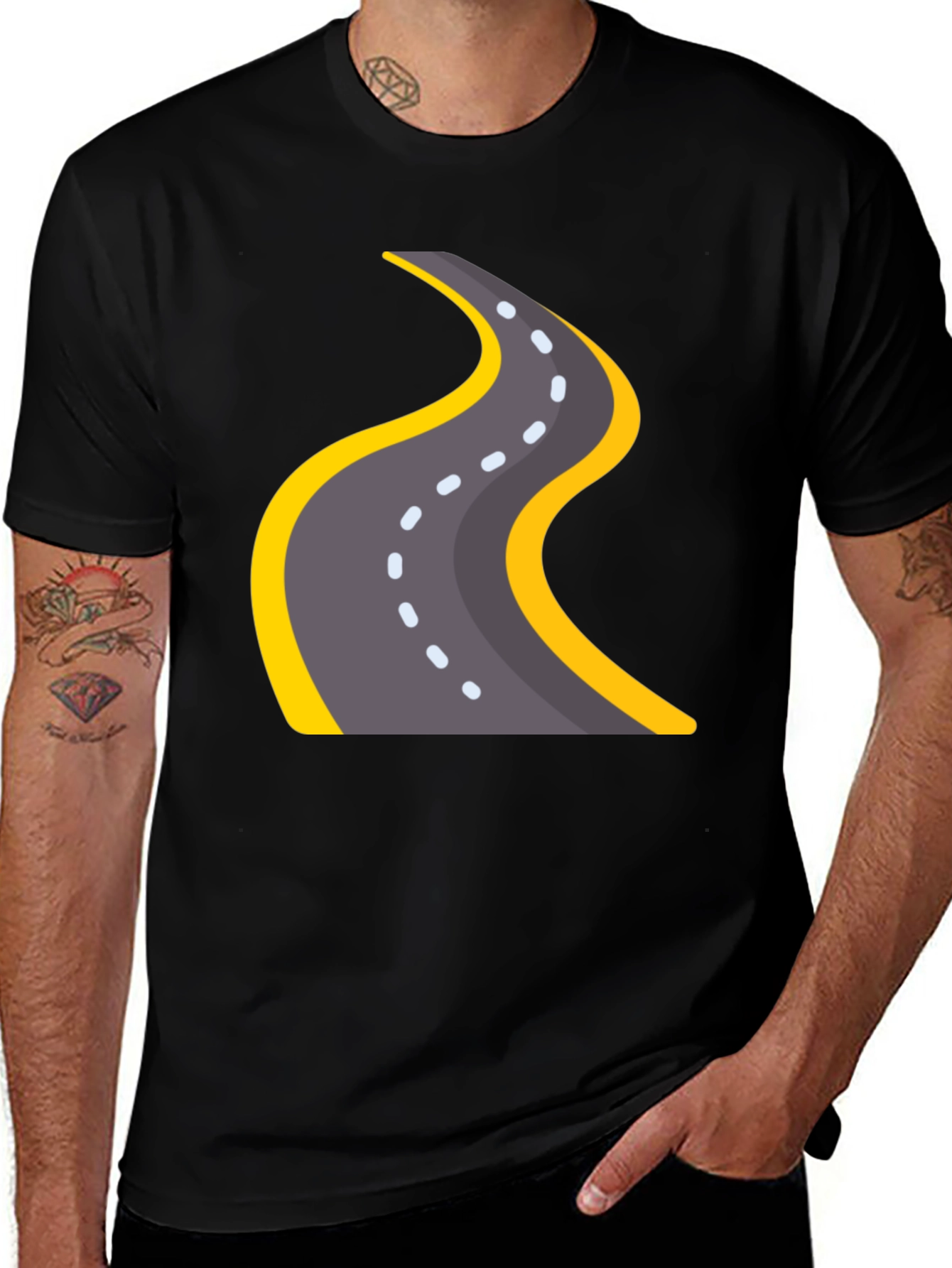 Road Trip T-Shirt - Black Graphic Tee