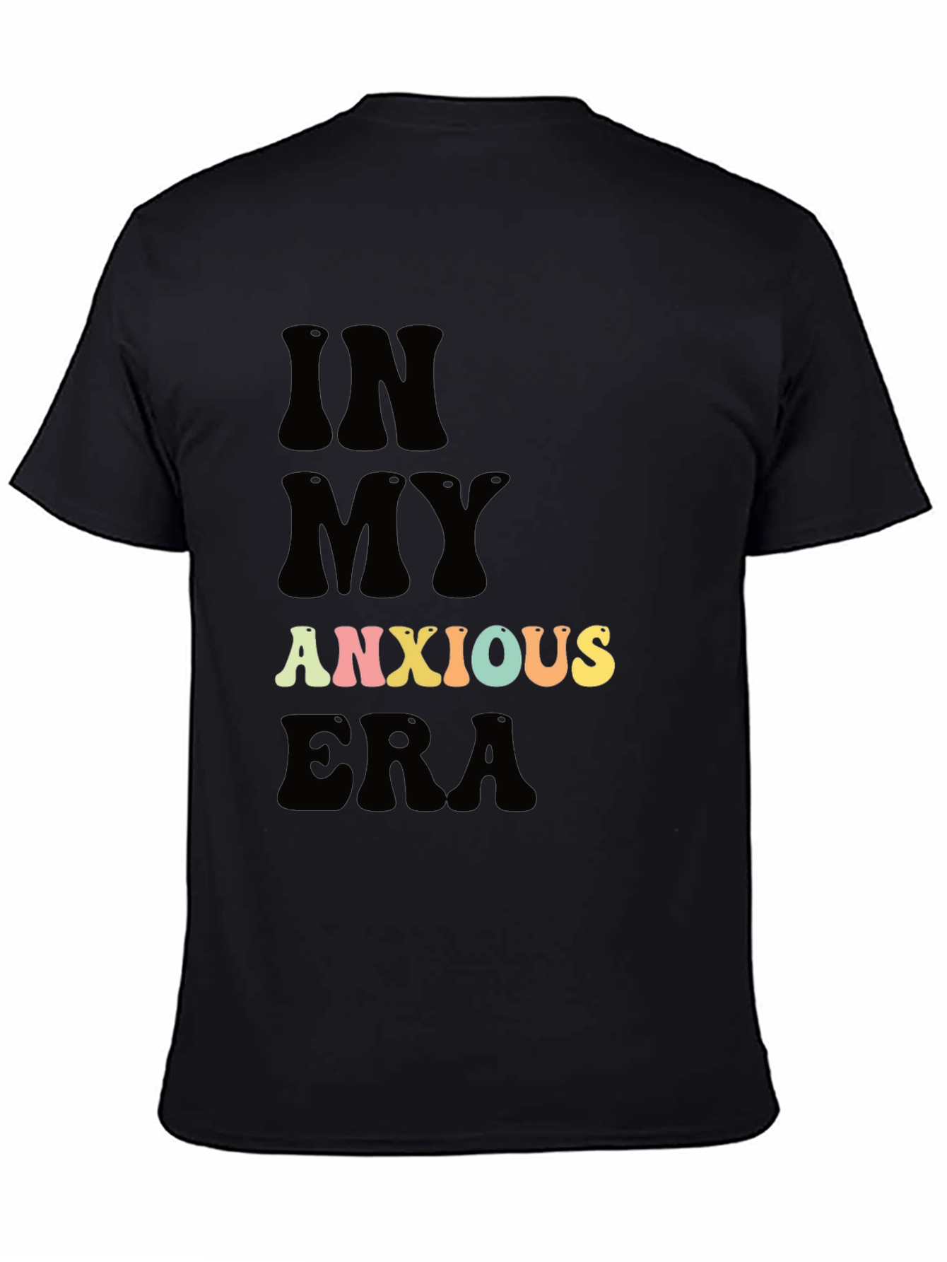Anxious Era Black T-Shirt - Trendy Comfort