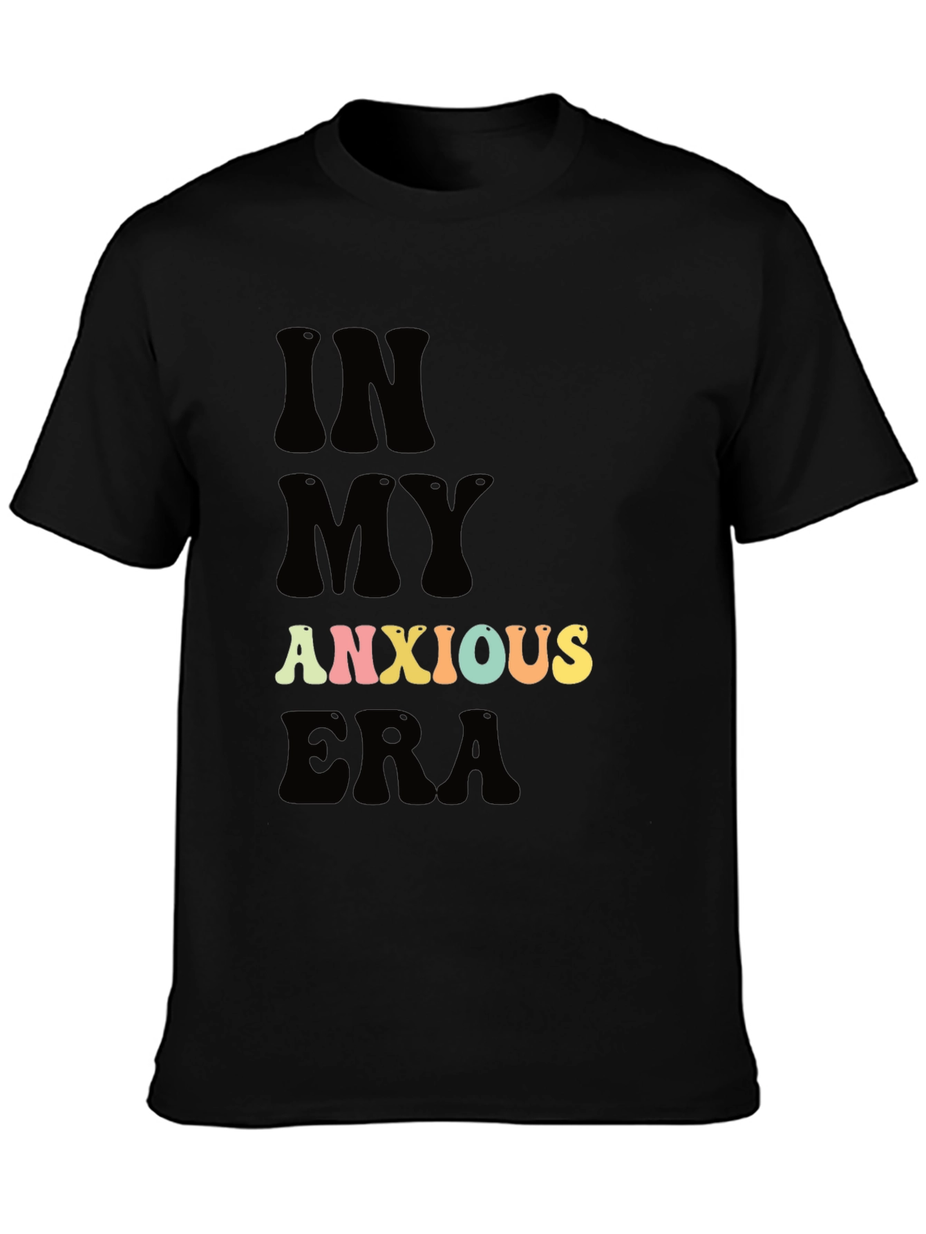 Anxious Era Black T-Shirt - Trendy Comfort