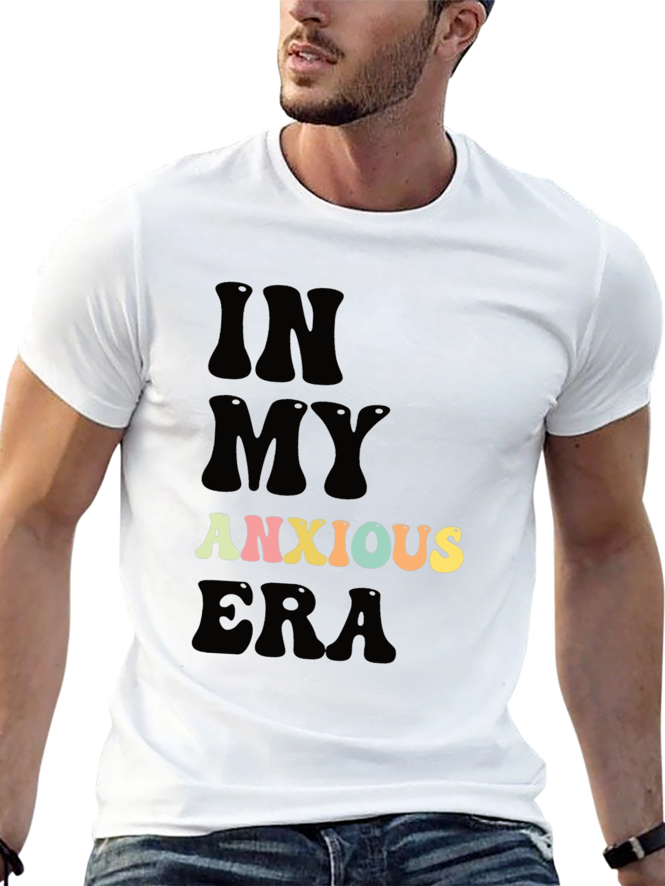 Anxious Era Black T-Shirt - Trendy Comfort
