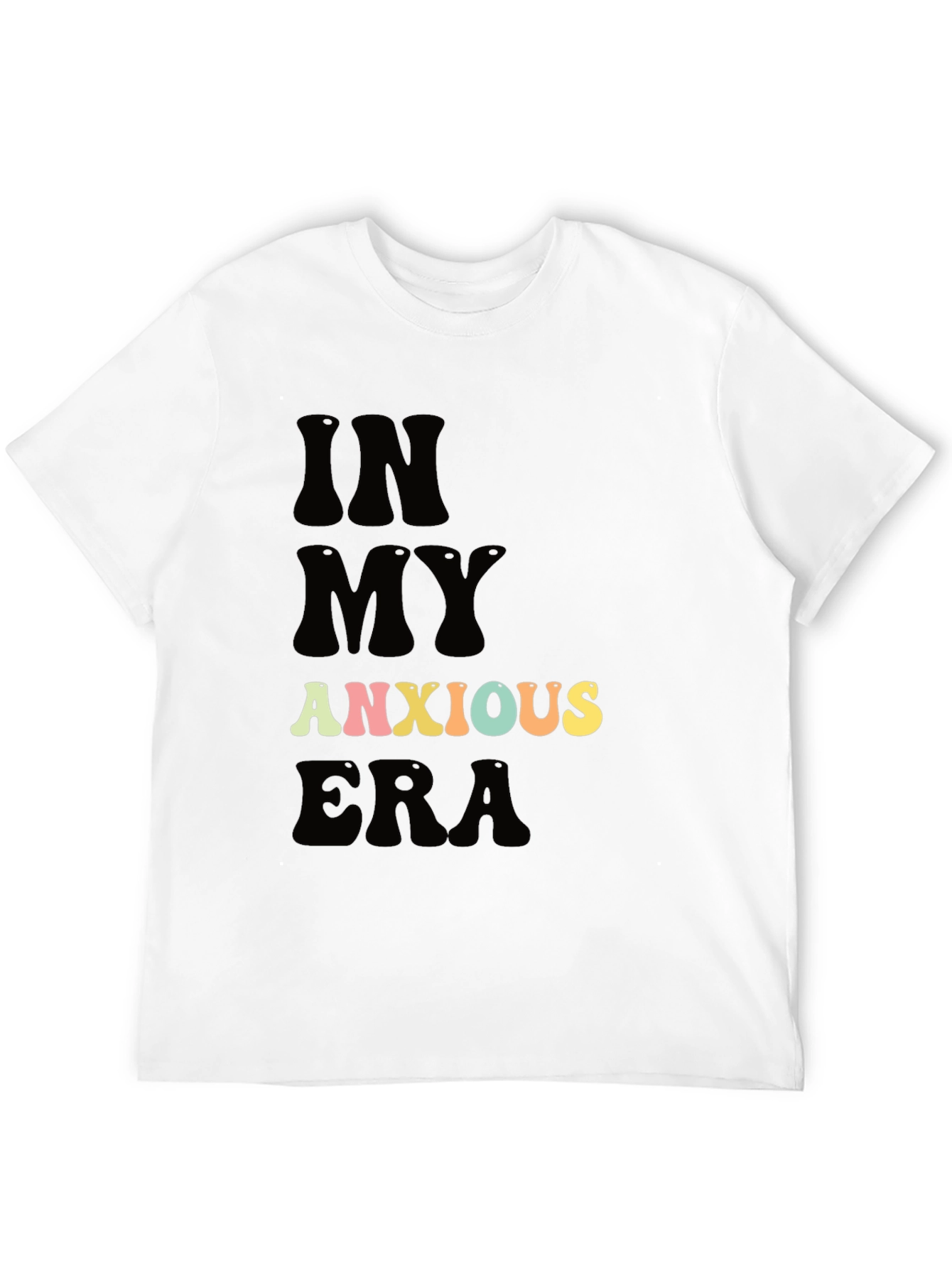 Anxious Era Black T-Shirt - Trendy Comfort