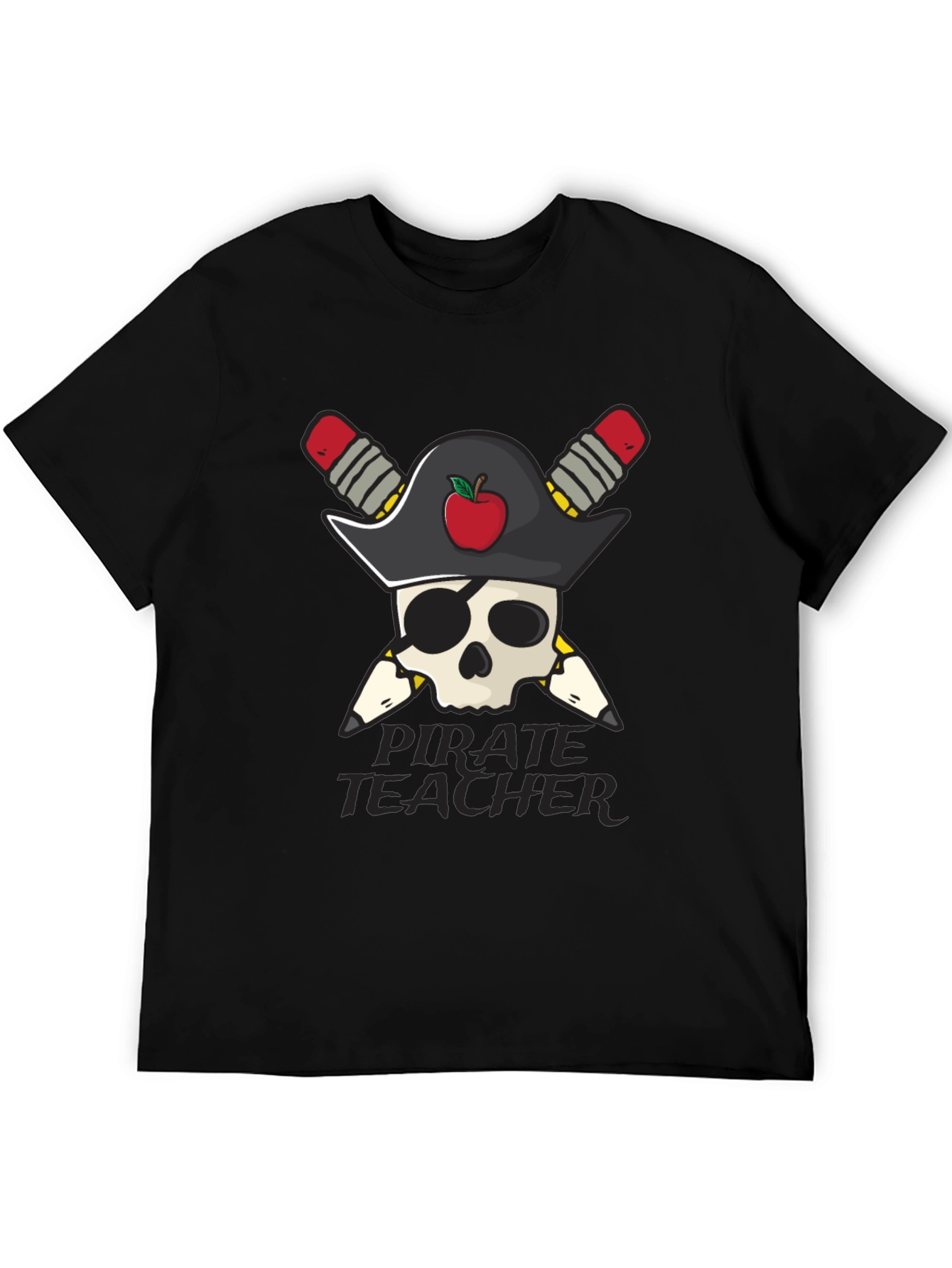 Pirate Teacher Skull Graphic Tee