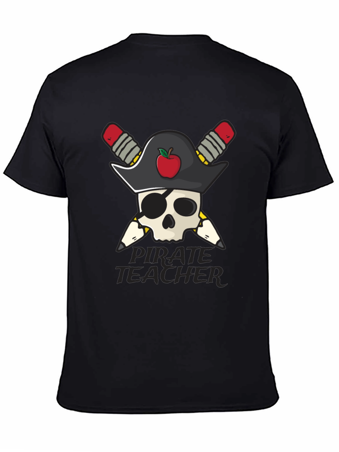 Pirate Teacher Skull Graphic Tee