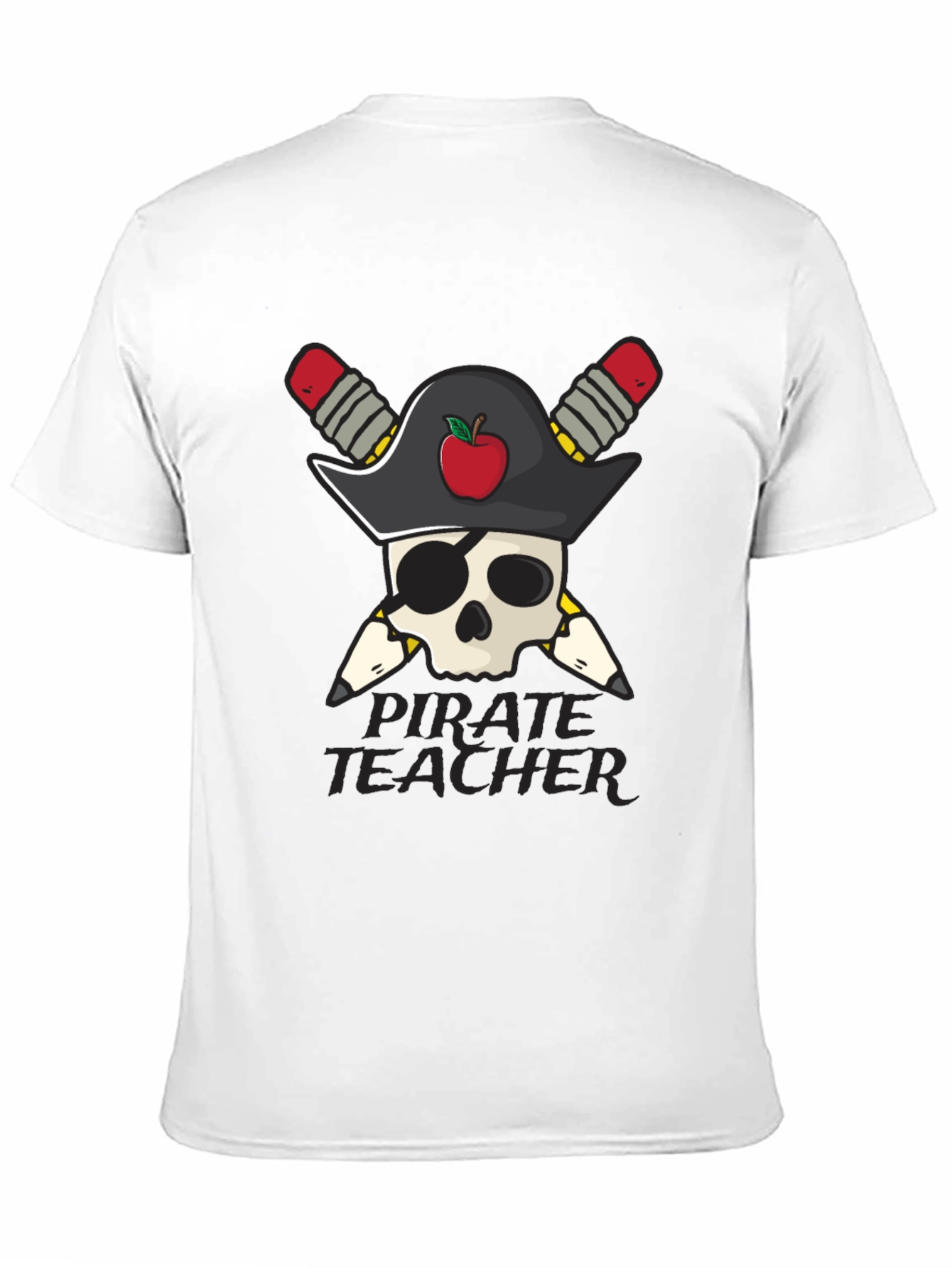 Pirate Teacher Skull Graphic Tee