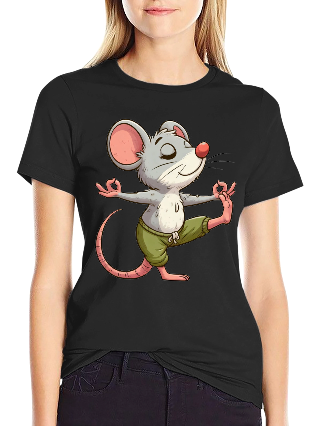 Yoga Mouse Graphic Tee
