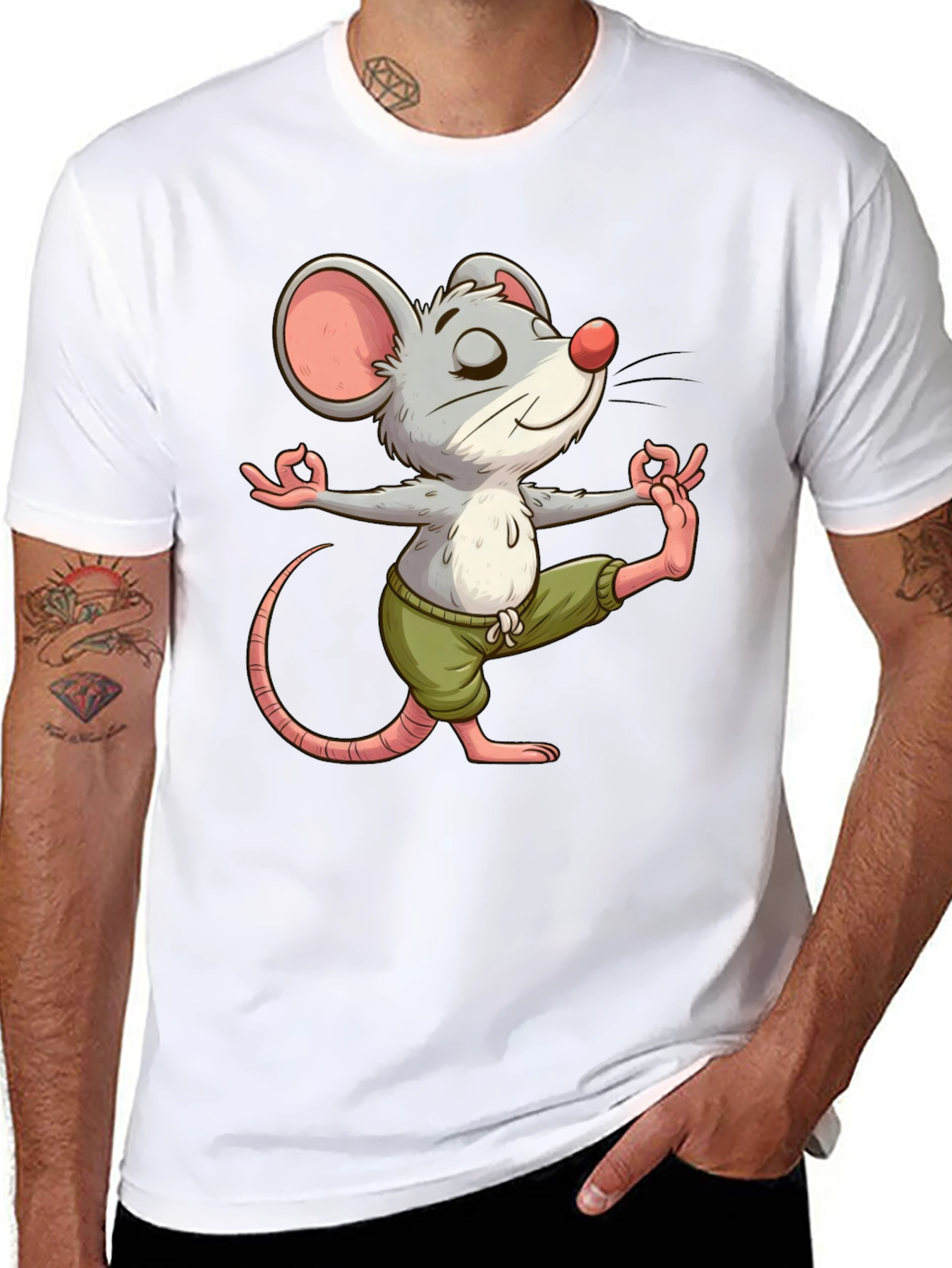 Yoga Mouse Graphic Tee