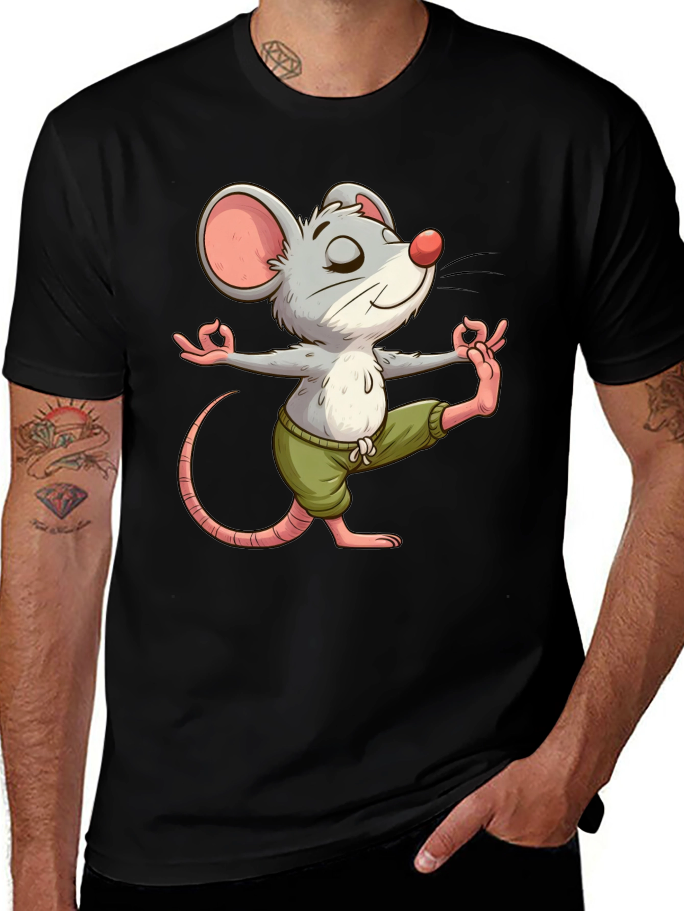 Yoga Mouse Graphic Tee