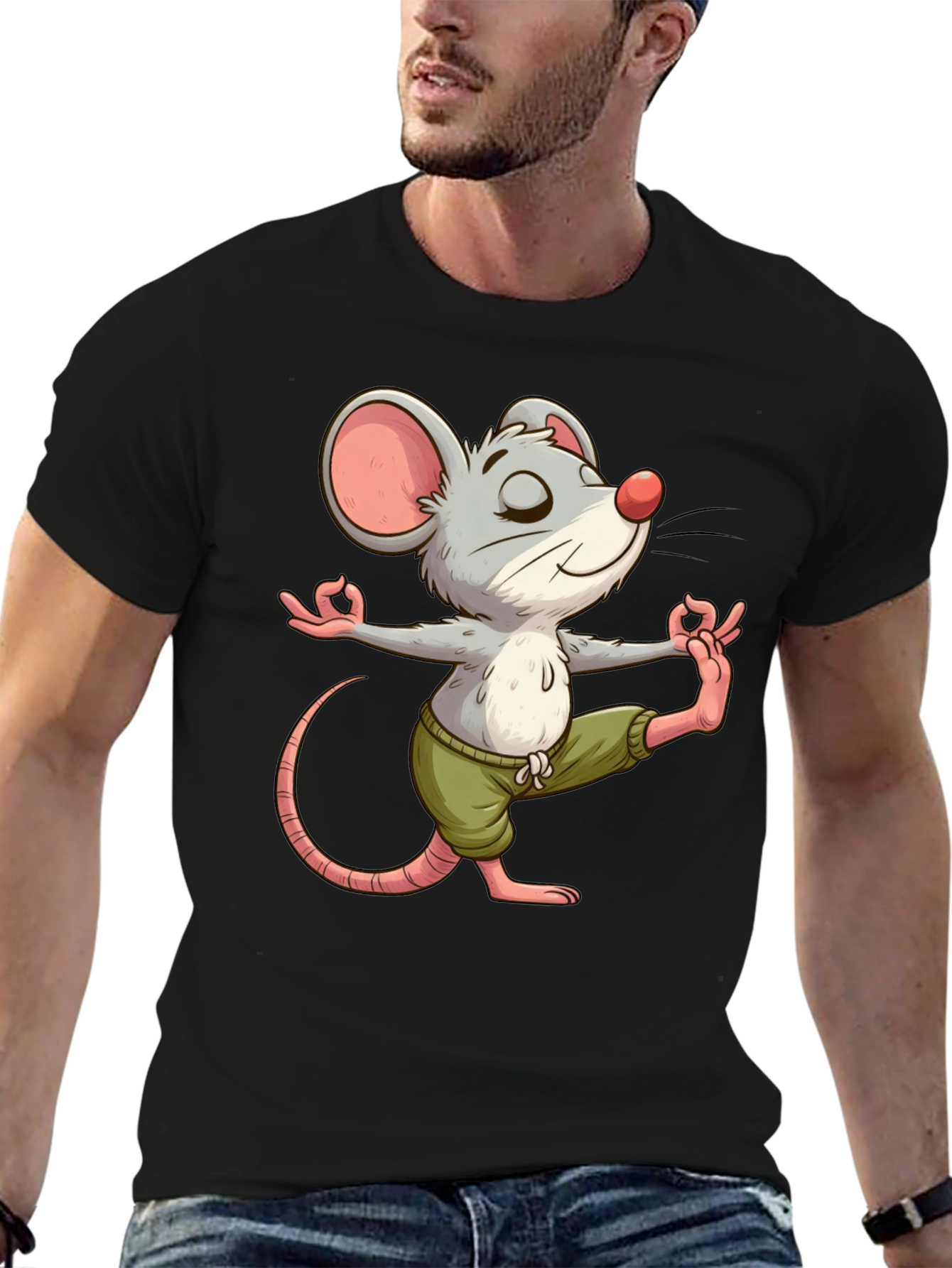 Yoga Mouse Graphic Tee