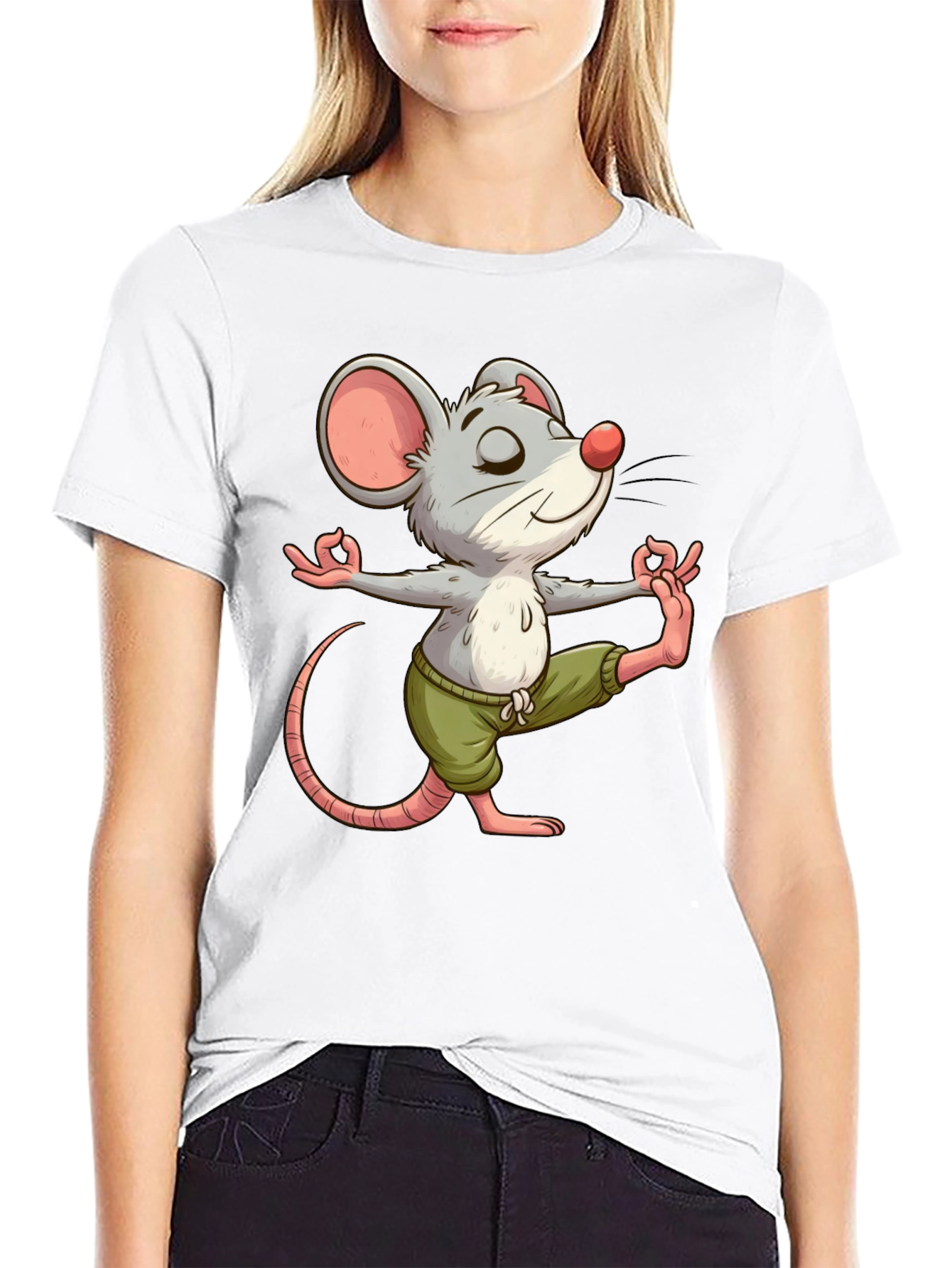 Yoga Mouse Graphic Tee