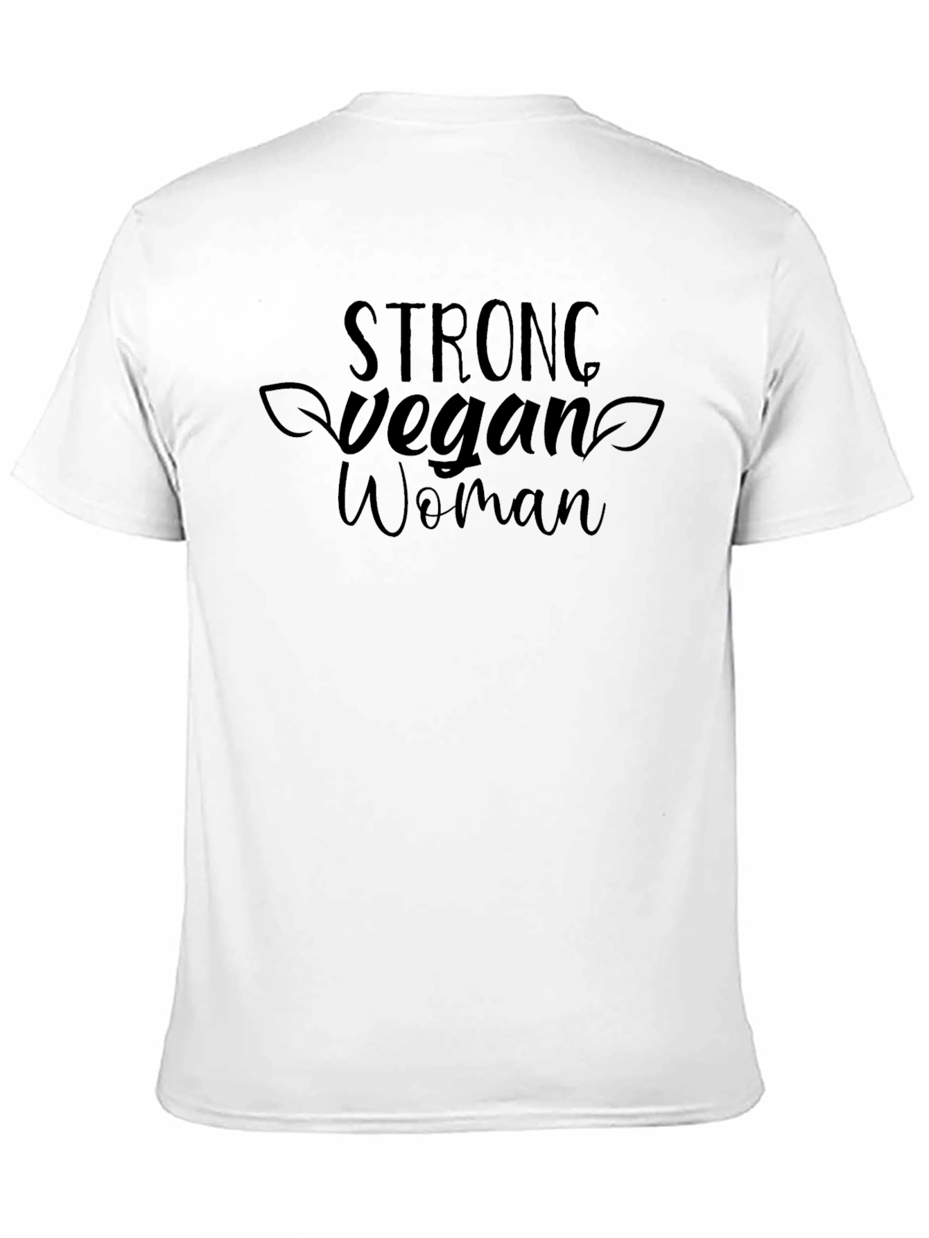 Strong Vegan Woman Black T-Shirt