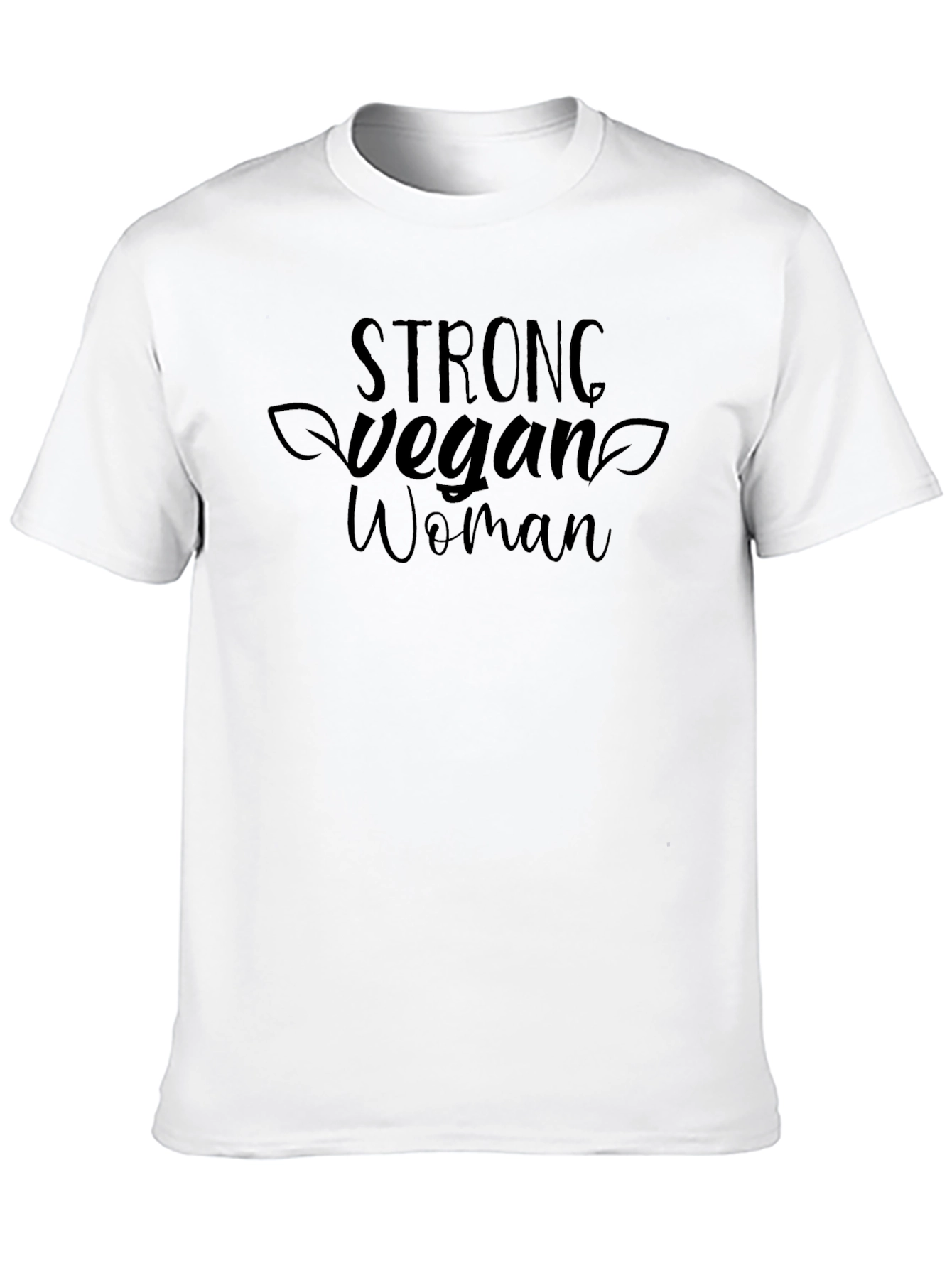 Strong Vegan Woman Black T-Shirt